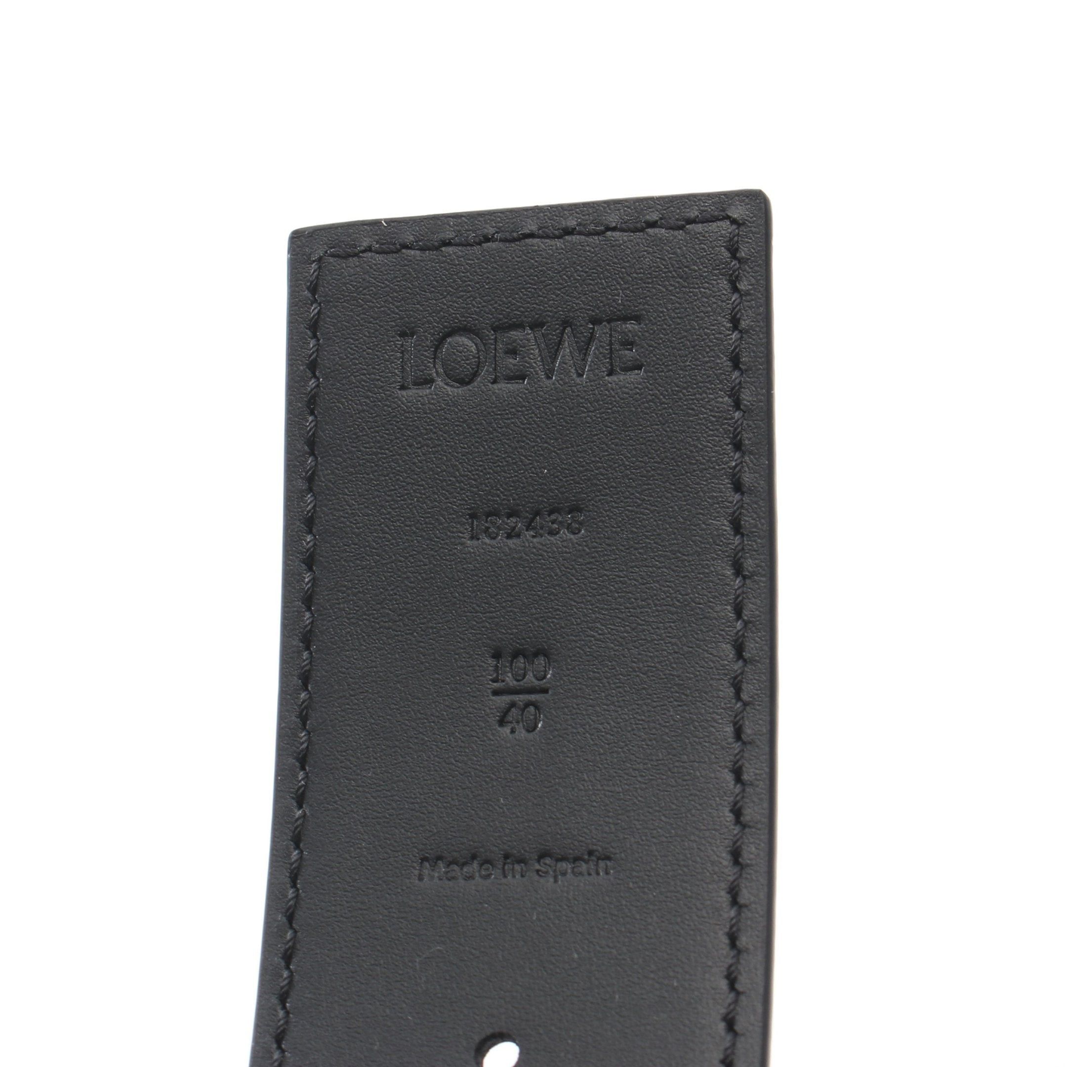 Loewe Loewe Anagram Belt Leather Brown Black Reversible Gold Hardware Size ONE SIZE - 4 Thumbnail