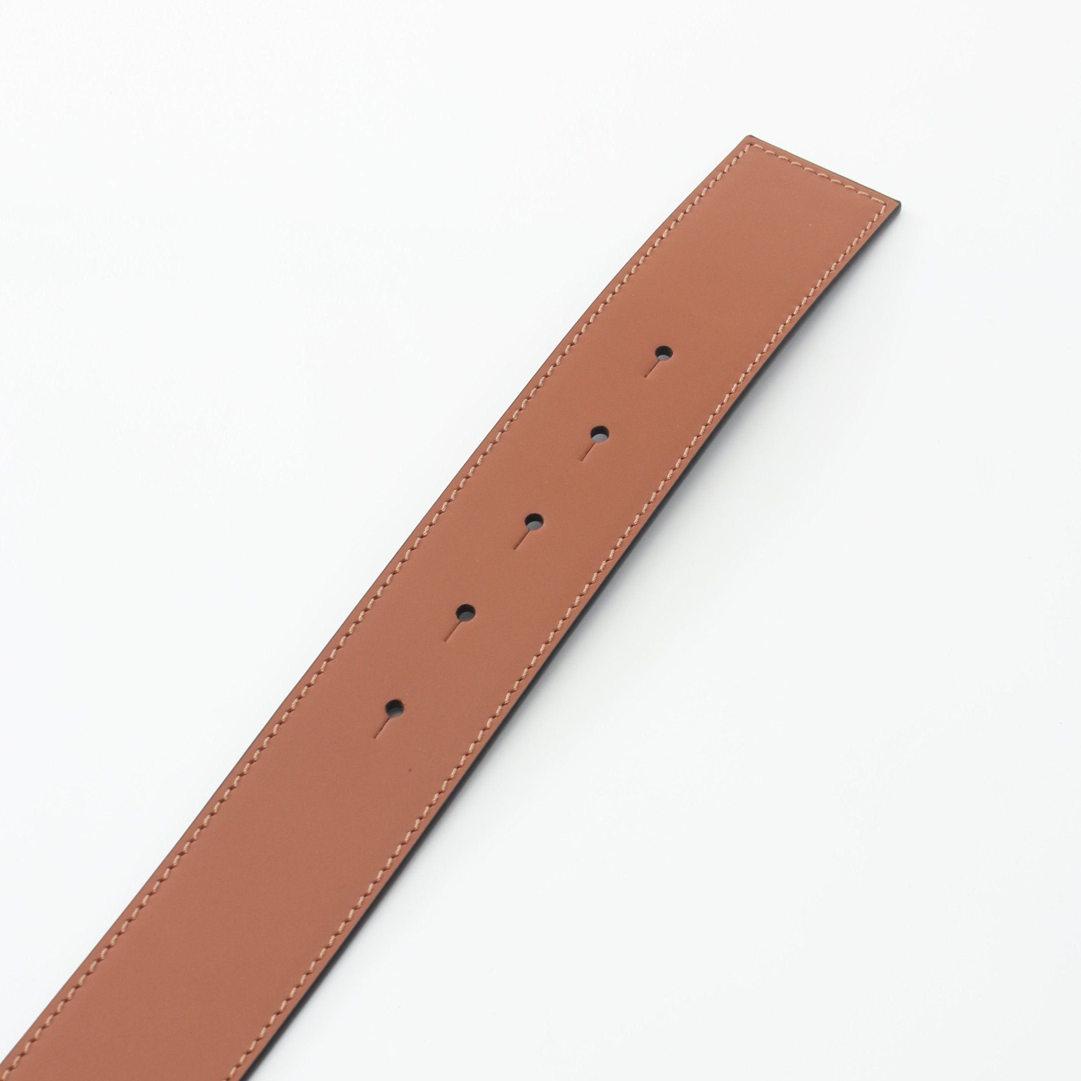 Loewe Loewe Anagram Belt Leather Brown Black Reversible Gold Hardware Size ONE SIZE - 3 Thumbnail