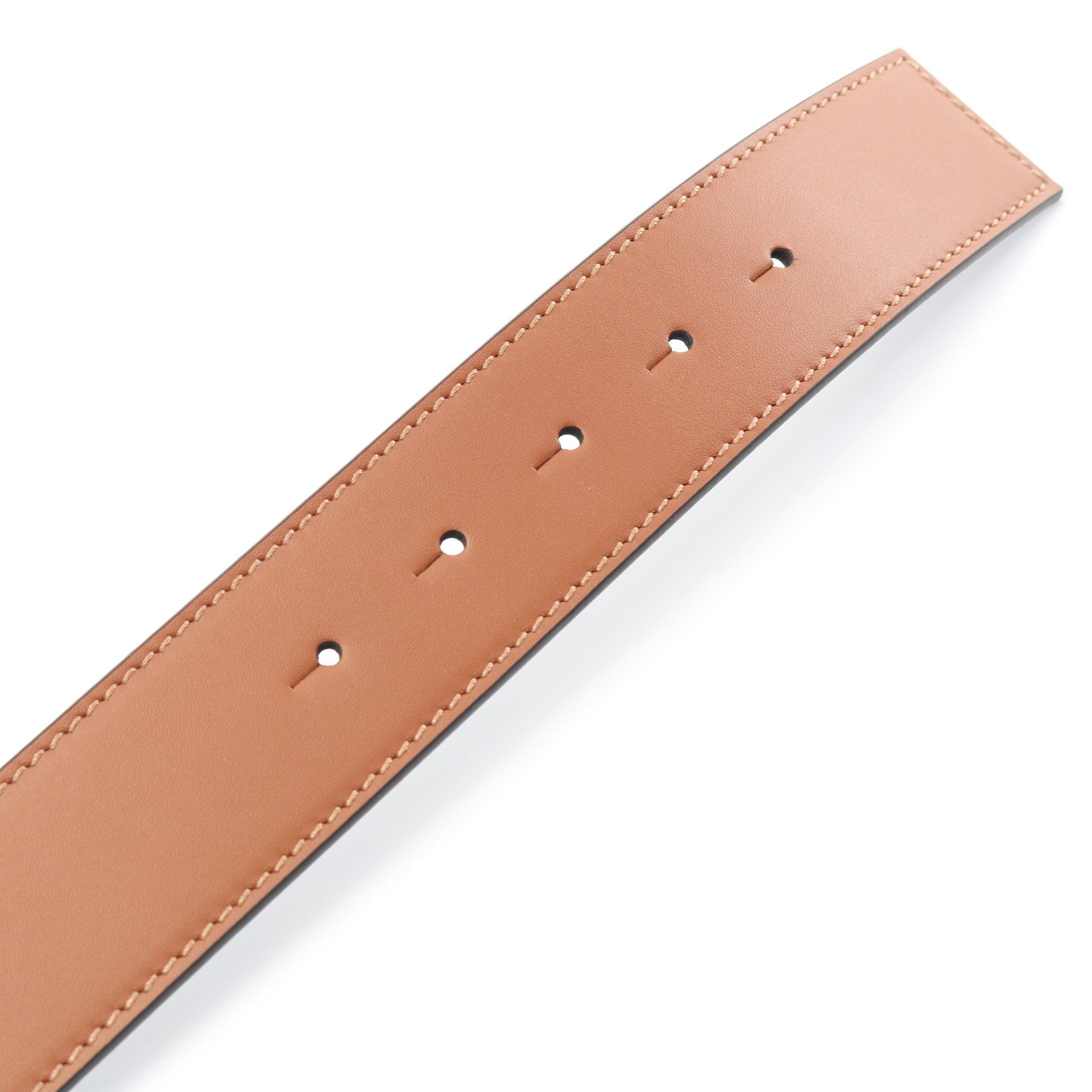 Loewe Loewe Anagram Belt Leather Brown Black Reversible Gold Hardware Size ONE SIZE - 3 Thumbnail