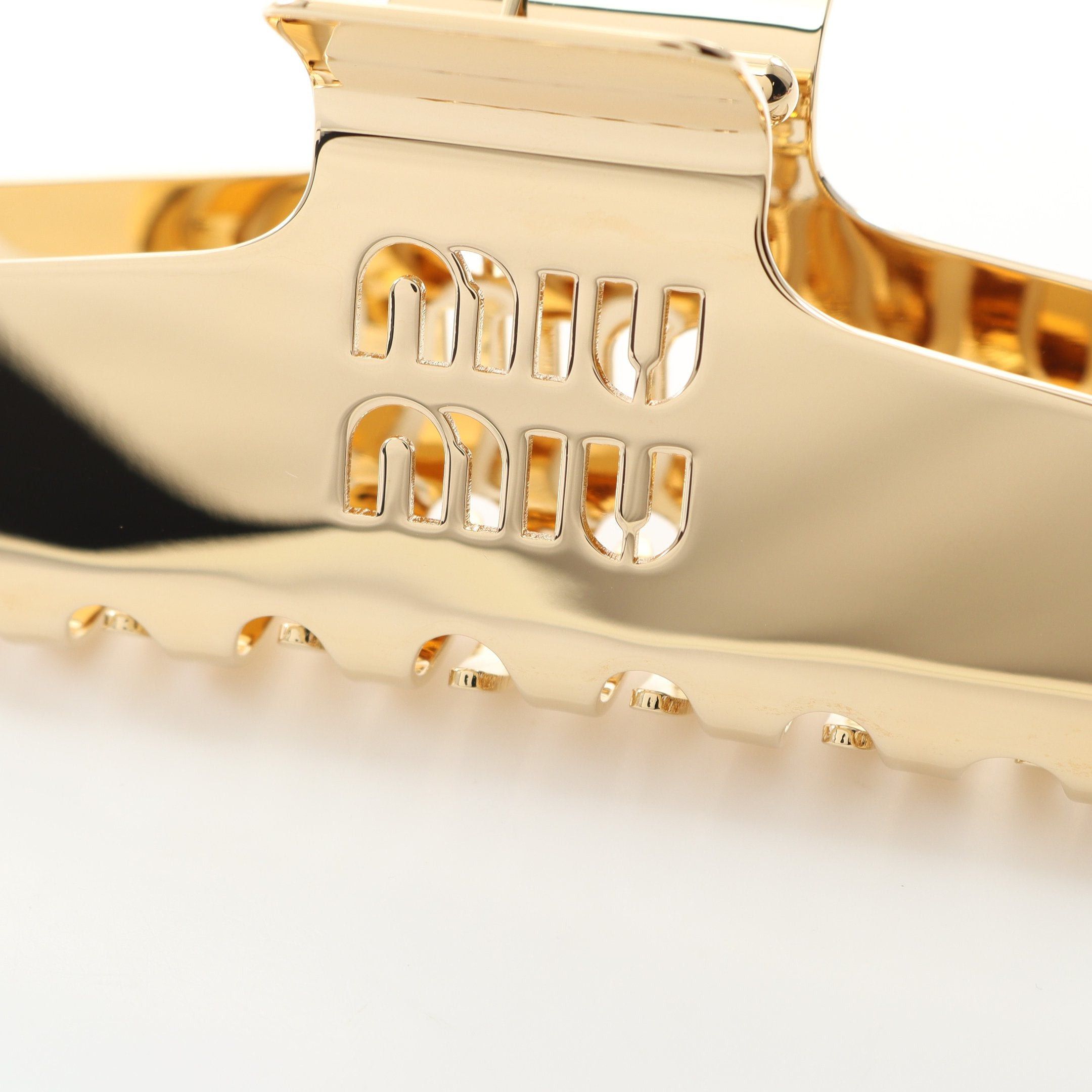 【関税&送料込】Miu Miu Gold l Hair Clip Miu Miu Headbands and Hair Accessories for Women | Online