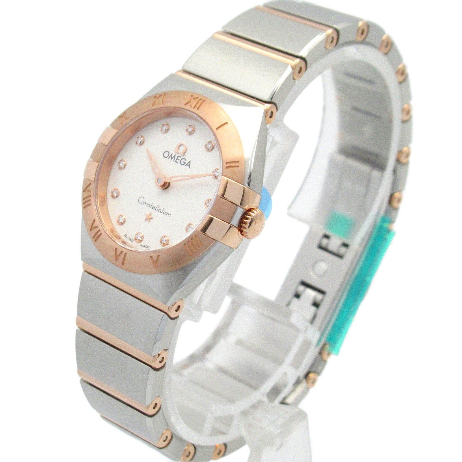 Omega Omega Constellation 12P Diamond Women Watch Quartz K18Pg (Pink Gold) Stainless Steel Silver Size ONE SIZE - 2 Thumbnail