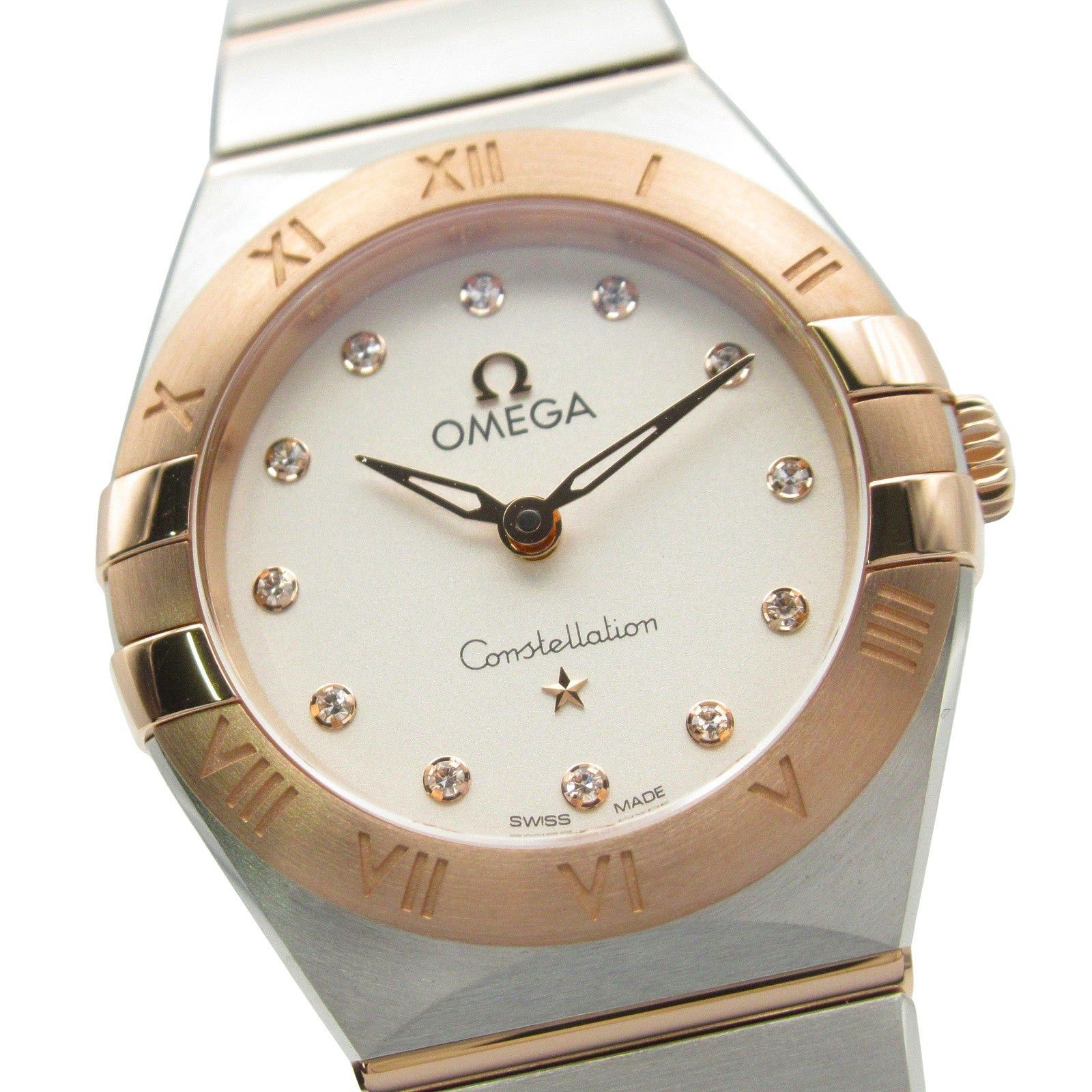Omega Omega Constellation 12P Diamond Women Watch Quartz K18Pg (Pink Gold) Stainless Steel Silver Size ONE SIZE - 3 Thumbnail