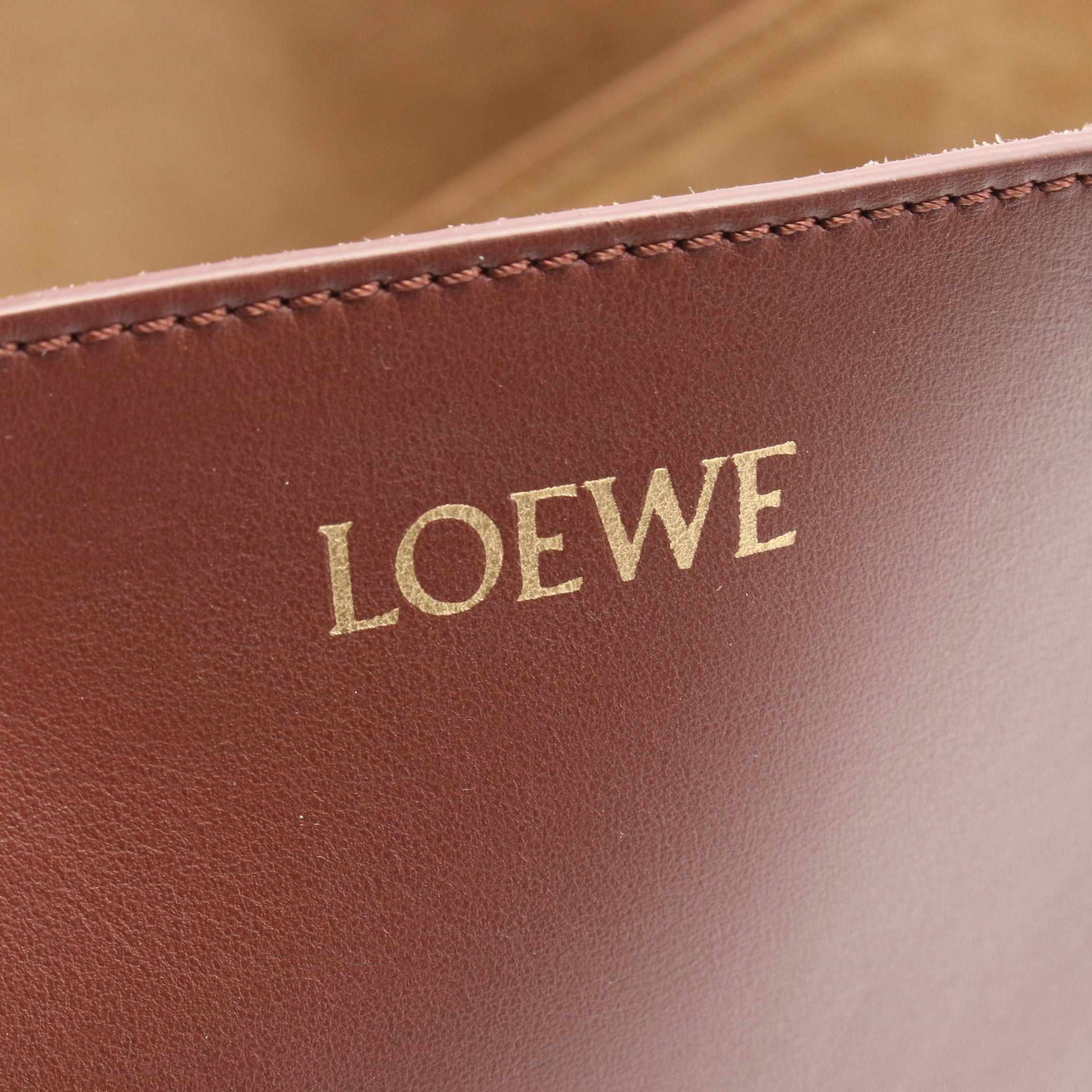 Loewe Loewe Puzzle Fold Tote Large Shoulder Bag Leather Brown Size ONE SIZE - 4 Thumbnail