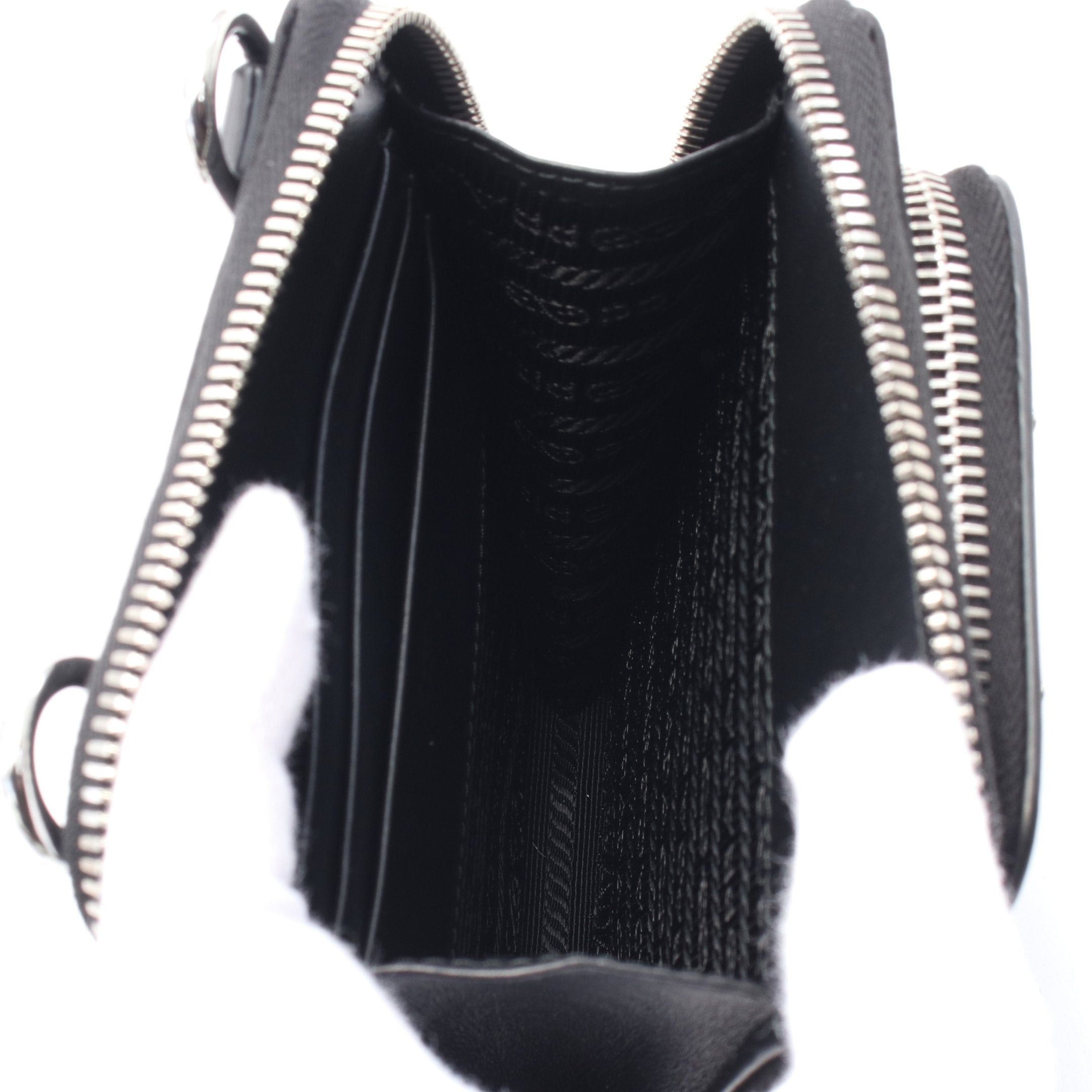 Prada Prada Tessuto Spazzol Phone Case Shoulder Bag Leather Black Size ONE SIZE - 3 Thumbnail