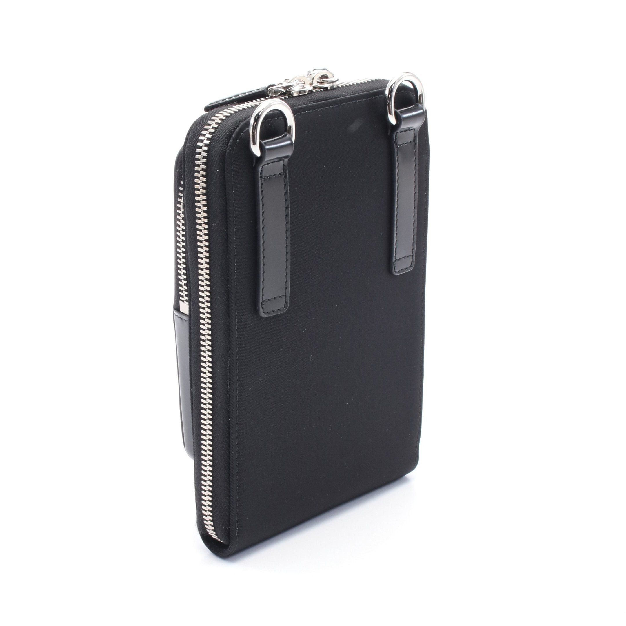 Prada Prada Tessuto Spazzol Phone Case Shoulder Bag Leather Black Size ONE SIZE - 2 Thumbnail