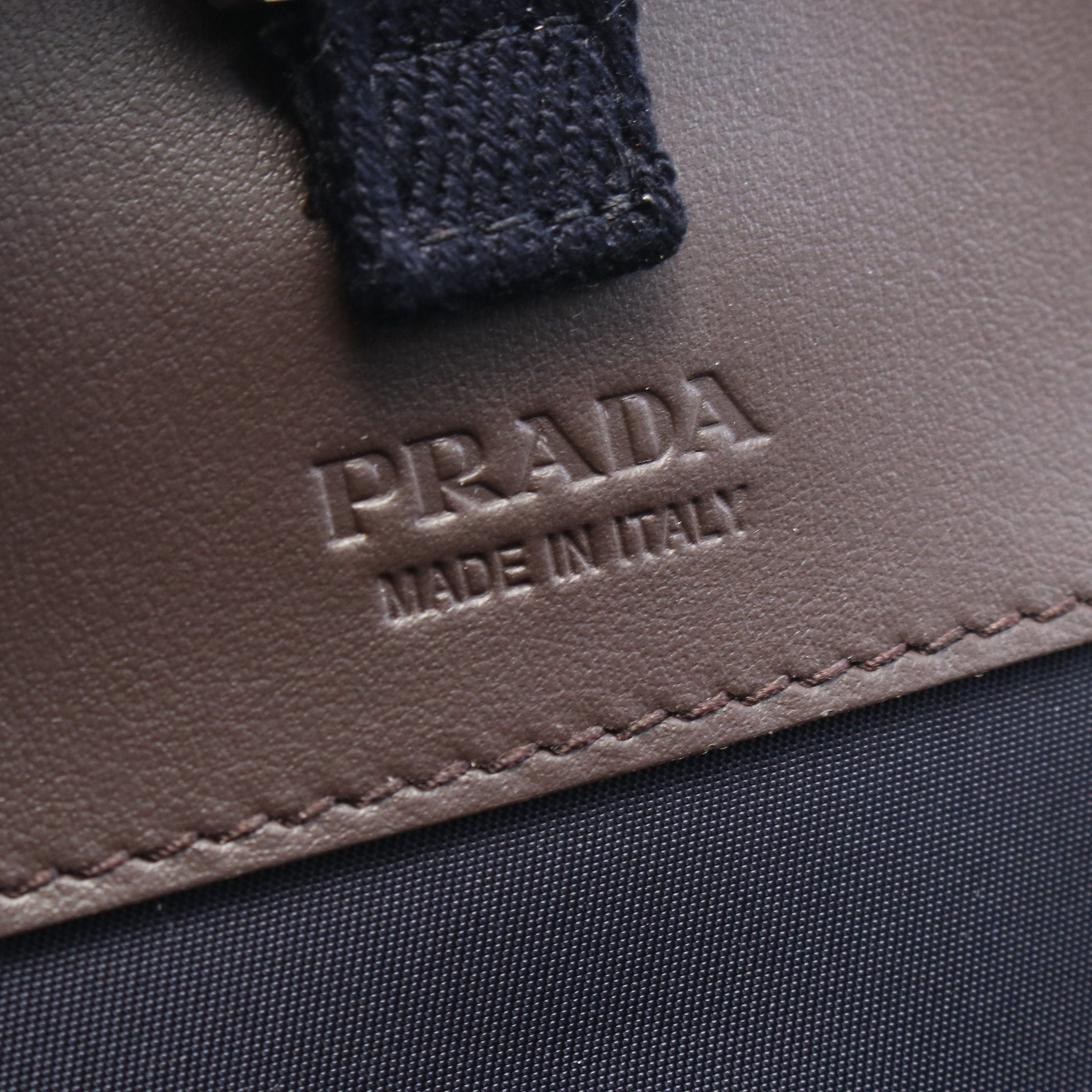 Prada Prada Re Nylon Smartphone Case Shoulder Bag Suede Leather Navy Brown Size ONE SIZE - 4 Thumbnail