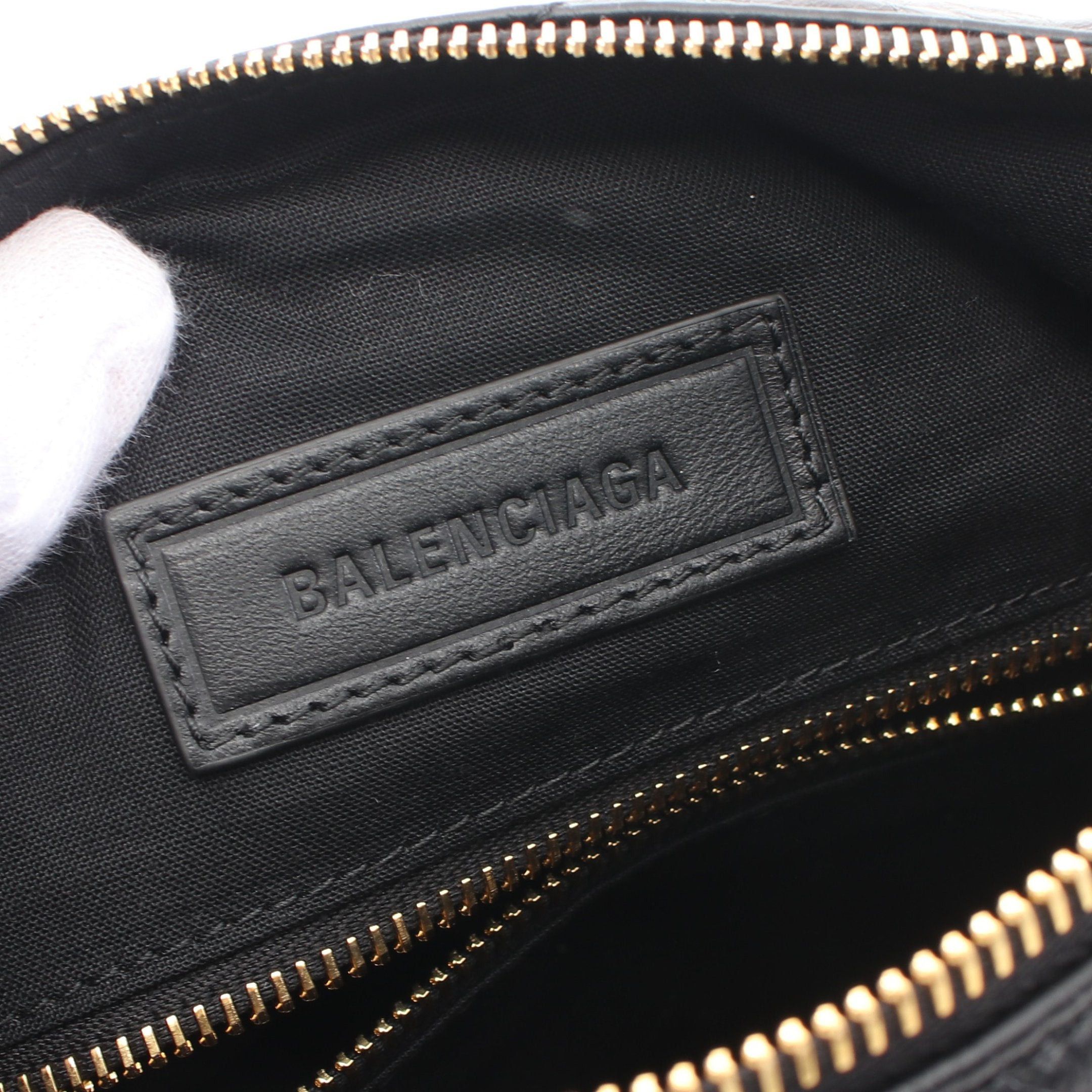 Balenciaga Balenciaga Crush Small Hobo Bag Quilted Chain Shoulder Leather Black Size ONE SIZE - 4 Thumbnail