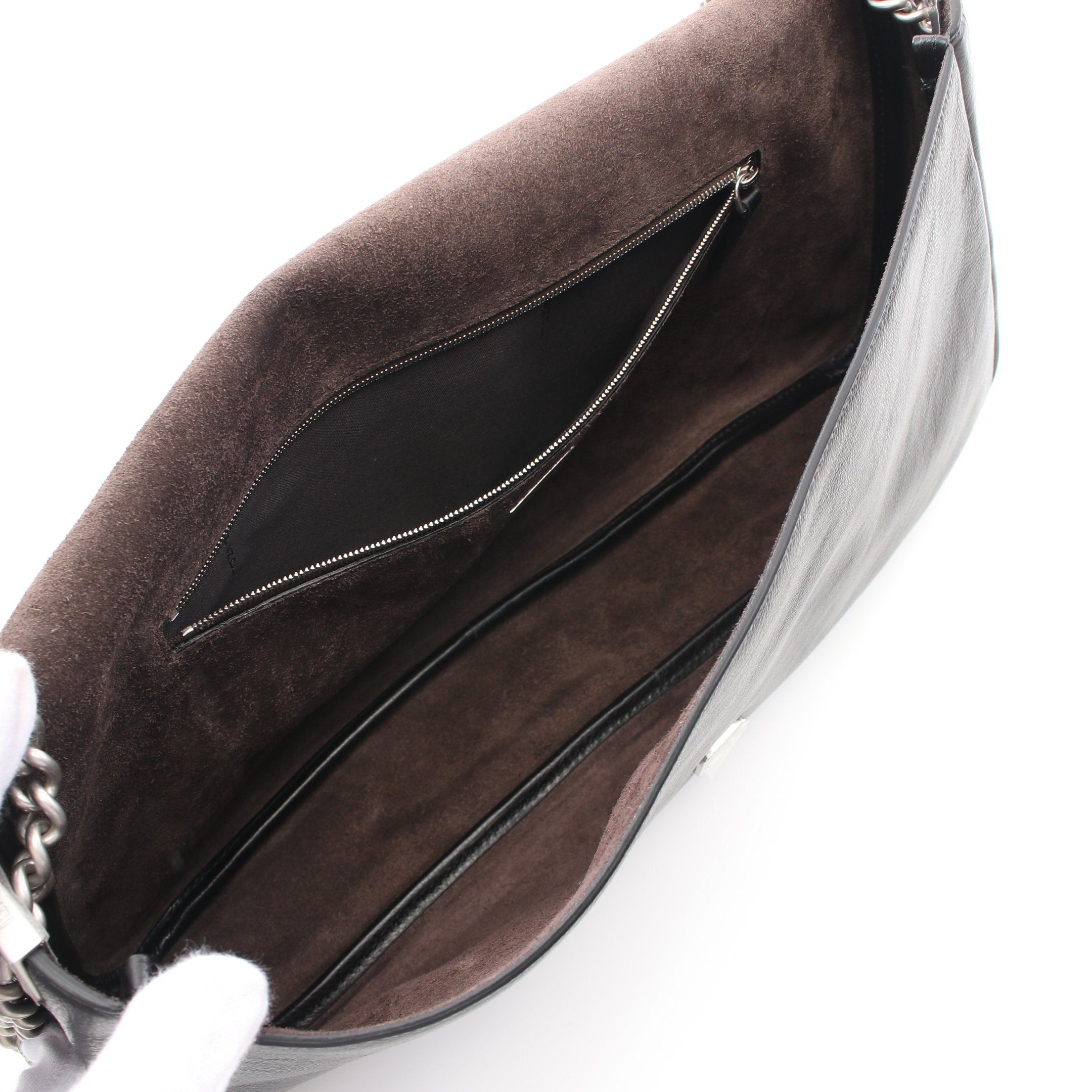 Fendi Fendi Bucket Chain Large Double Shoulder Bag Leather Black Size ONE SIZE - 3 Thumbnail