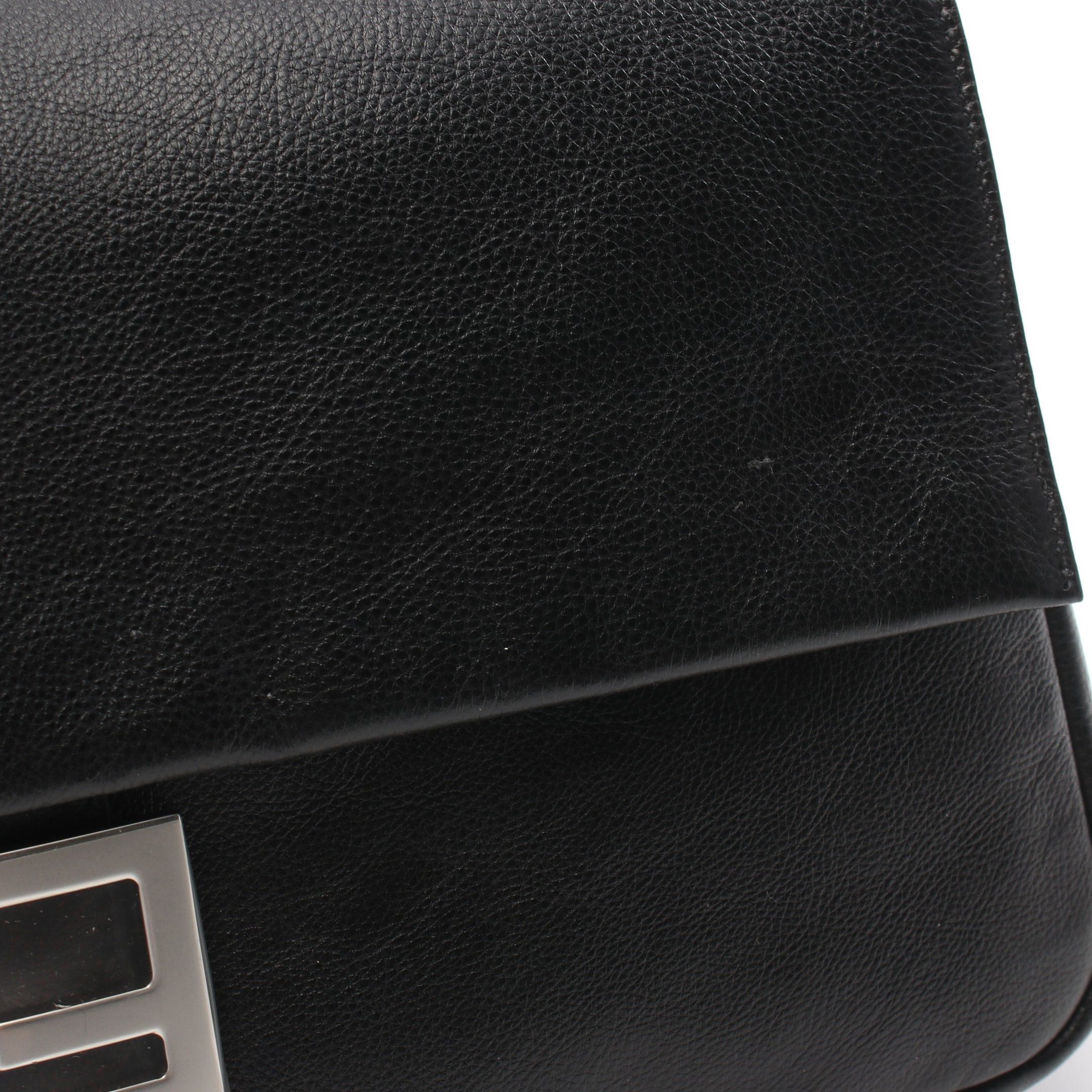 Fendi Fendi Bucket Chain Large Double Shoulder Bag Leather Black Size ONE SIZE - 6 Thumbnail