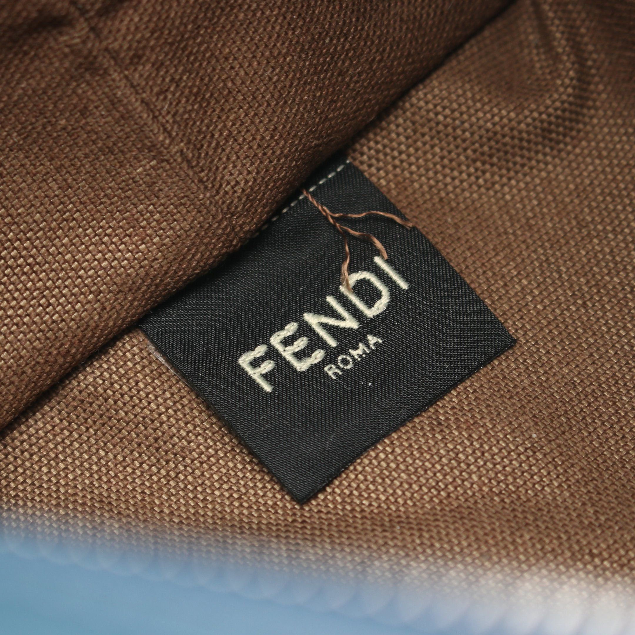 Fendi Fendi Roll Mini Handbag Tote Bag Velor Canvas Leather Blue Green Brown Size ONE SIZE - 4 Thumbnail