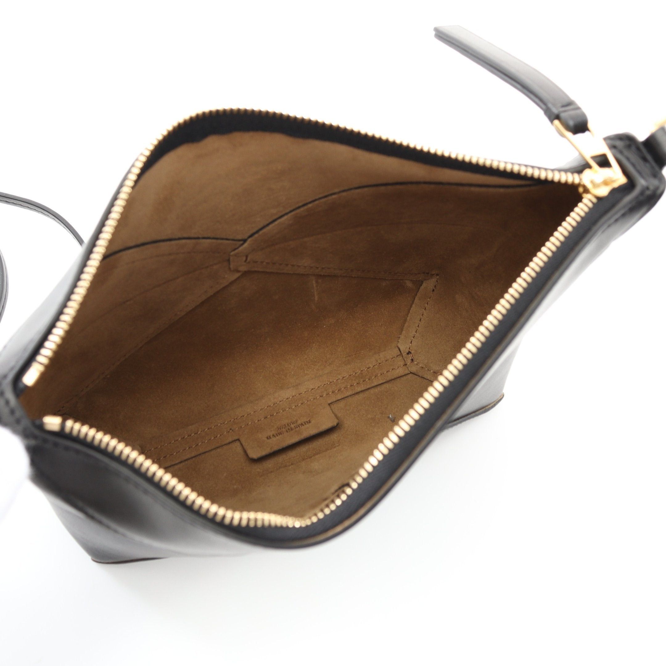 Loewe Loewe Puzzle Fold Pouch Clutch Bag Leather Black Size ONE SIZE - 3 Thumbnail