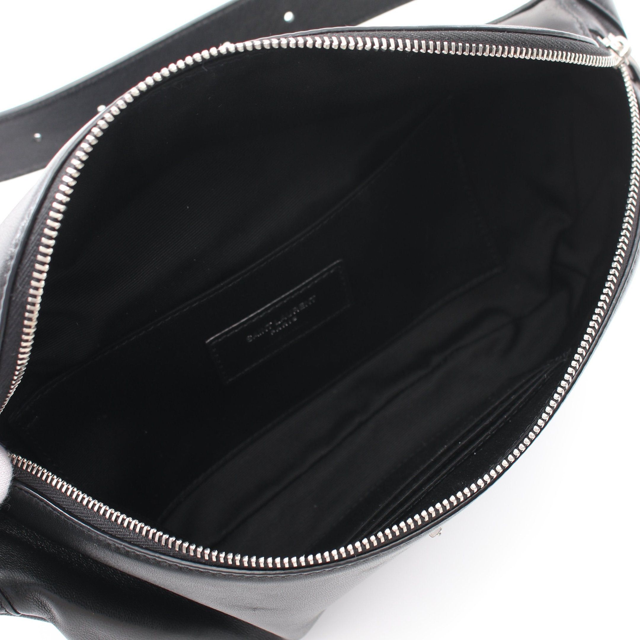 Yves Saint Laurent Yves Saint Laurent Body Bag Waist Lambskin Black Size ONE SIZE - 3 Thumbnail