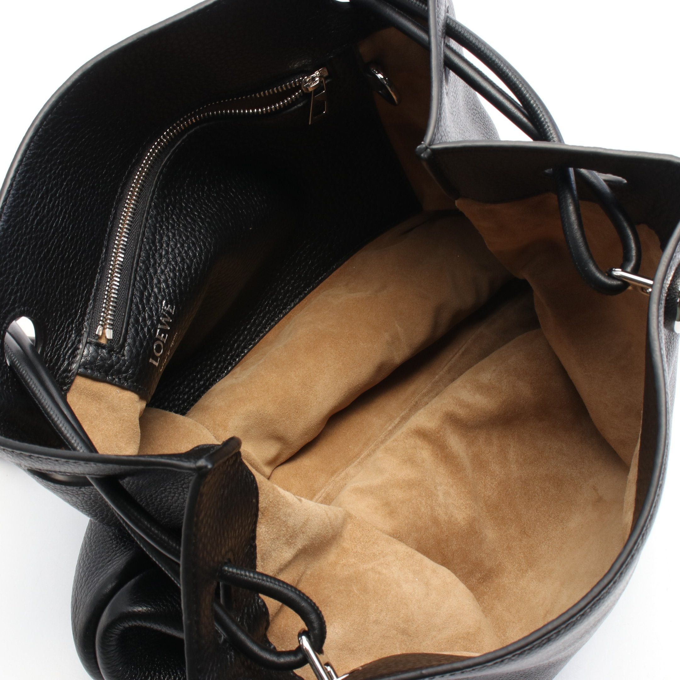 Loewe Loewe Pebble Hobo Shoulder Bag Leather Black Size ONE SIZE - 3 Thumbnail