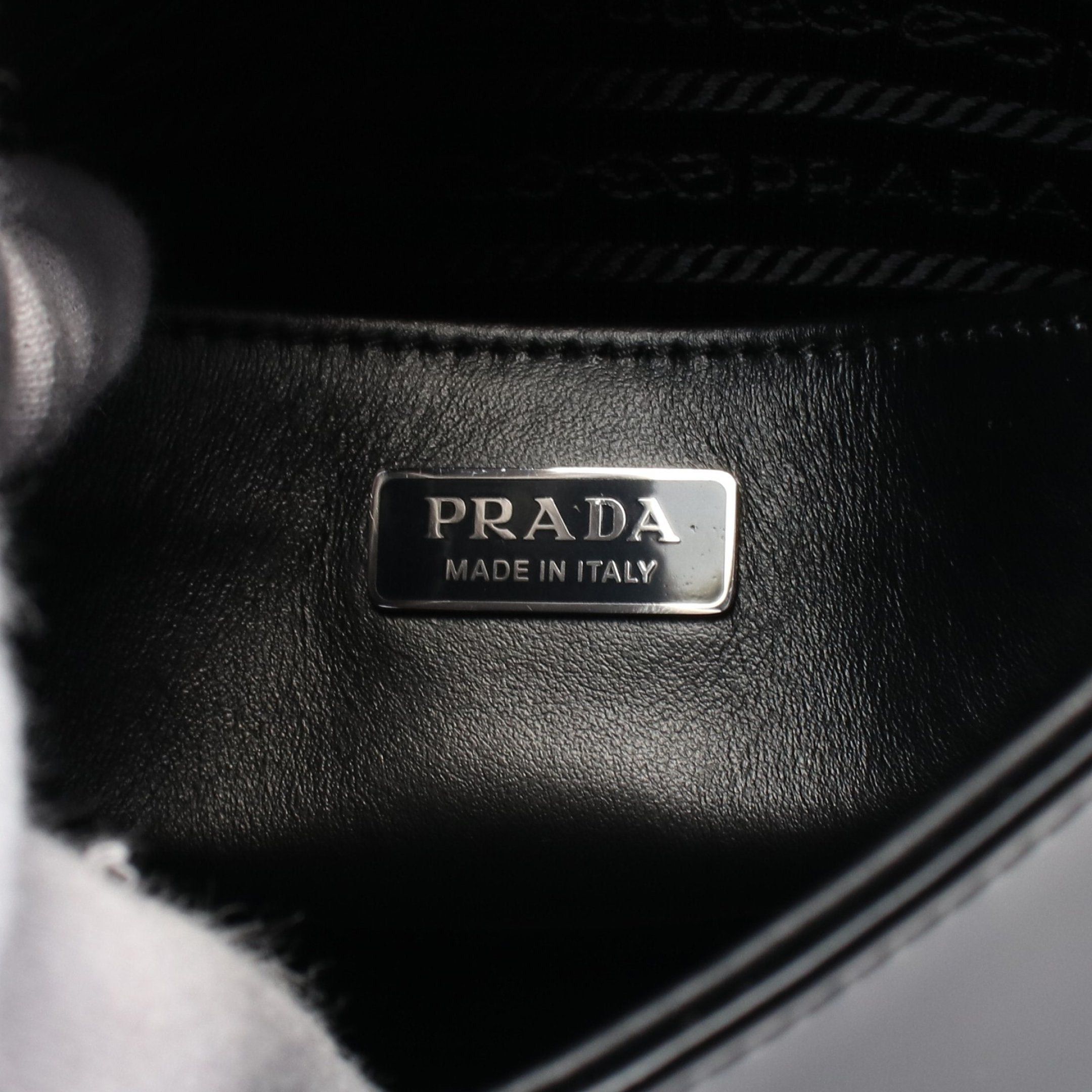Prada Prada Pattina One Shoulder Bag Leather Black Size ONE SIZE - 4 Thumbnail