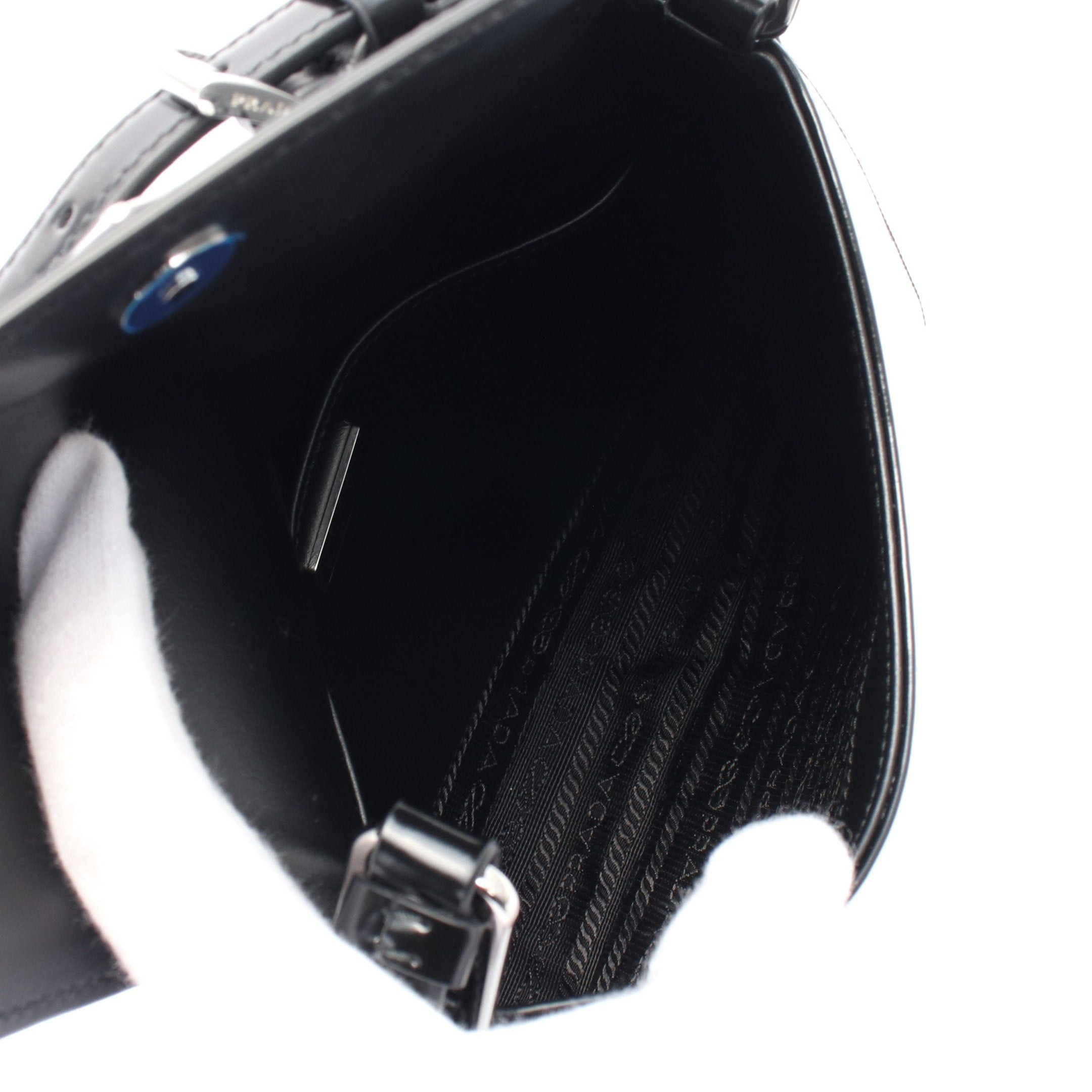 Prada Prada Pattina One Shoulder Bag Leather Black Size ONE SIZE - 3 Thumbnail