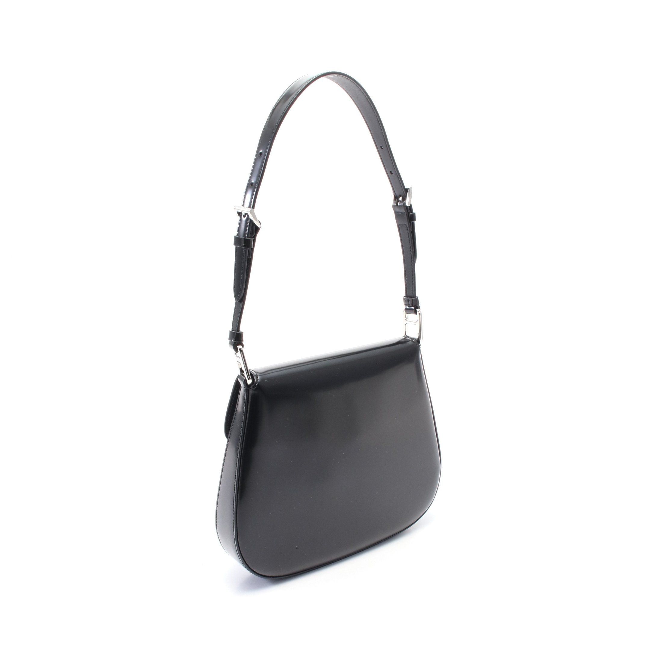 Prada Prada Pattina One Shoulder Bag Leather Black Size ONE SIZE - 2 Thumbnail