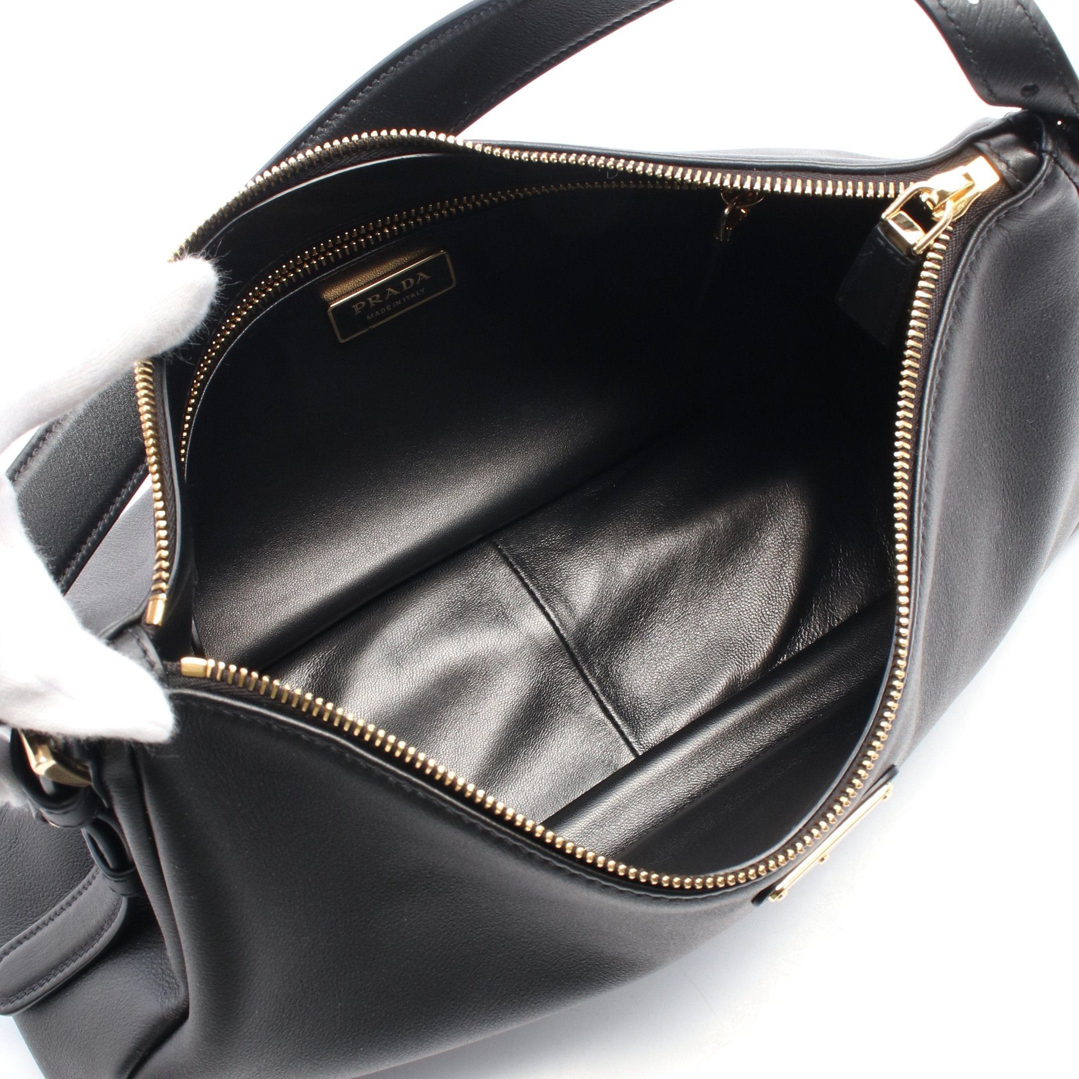 Prada Prada One Shoulder Bag Leather Black Size ONE SIZE - 3 Thumbnail