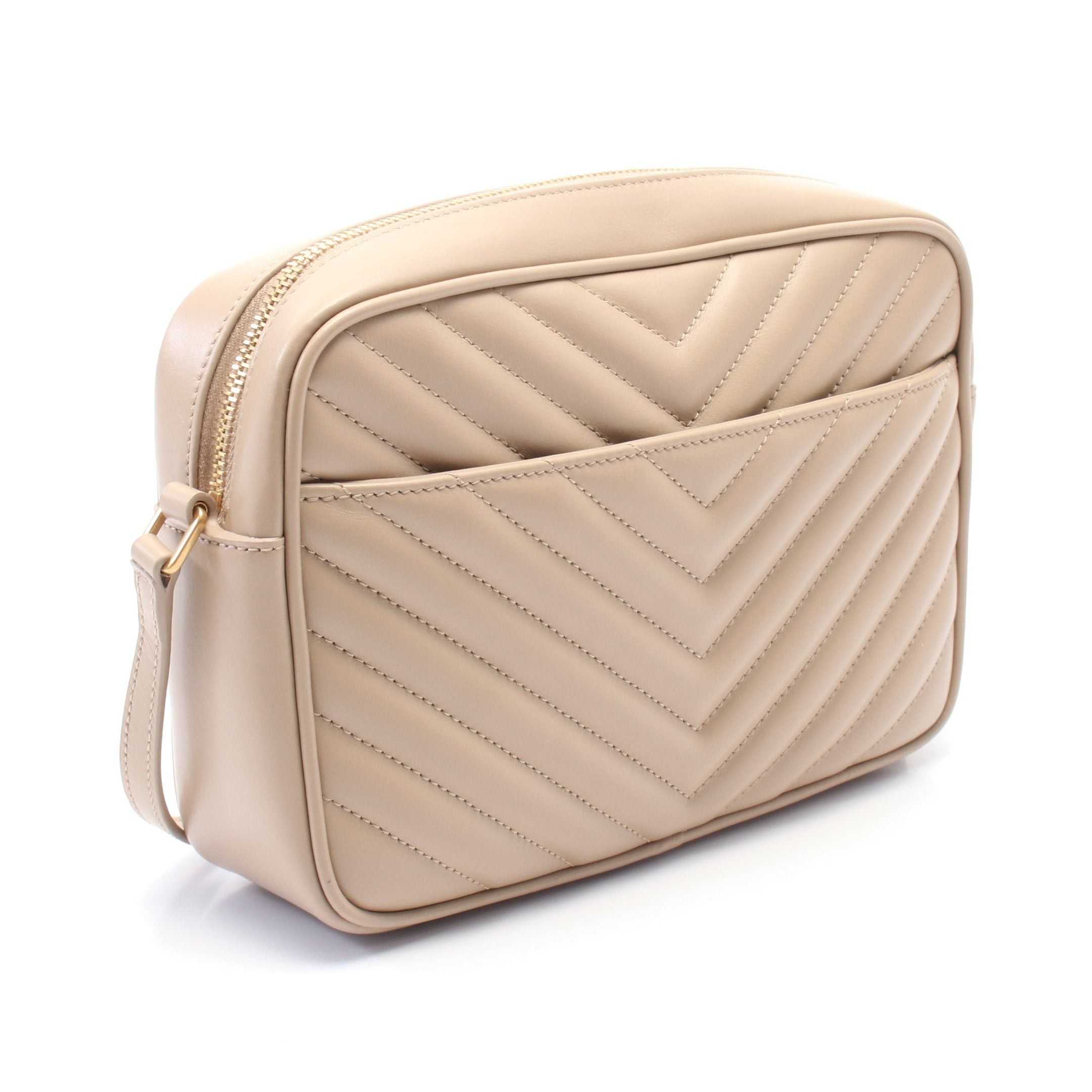 Yves Saint Laurent Yves Saint Laurent Lou Roux Monogram Camera Bag Shoulder Leather Beige Size ONE SIZE - 2 Thumbnail