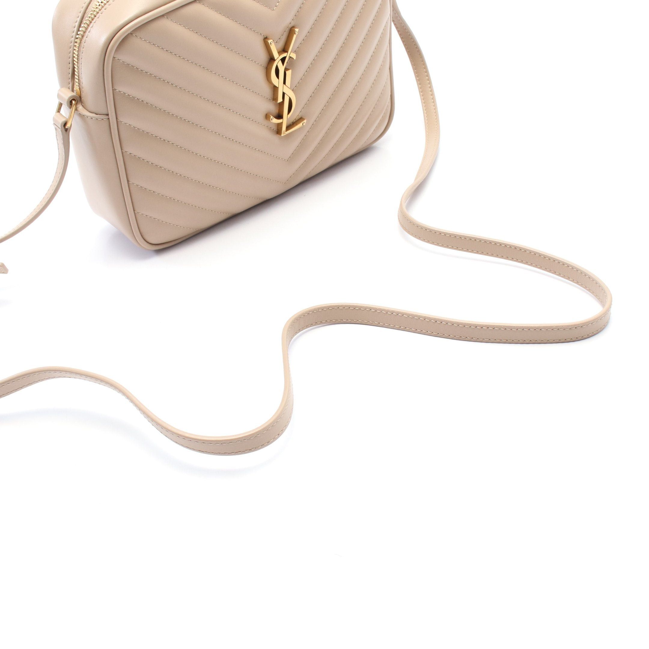 Yves Saint Laurent Yves Saint Laurent Lou Roux Monogram Camera Bag Shoulder Leather Beige Size ONE SIZE - 5 Thumbnail