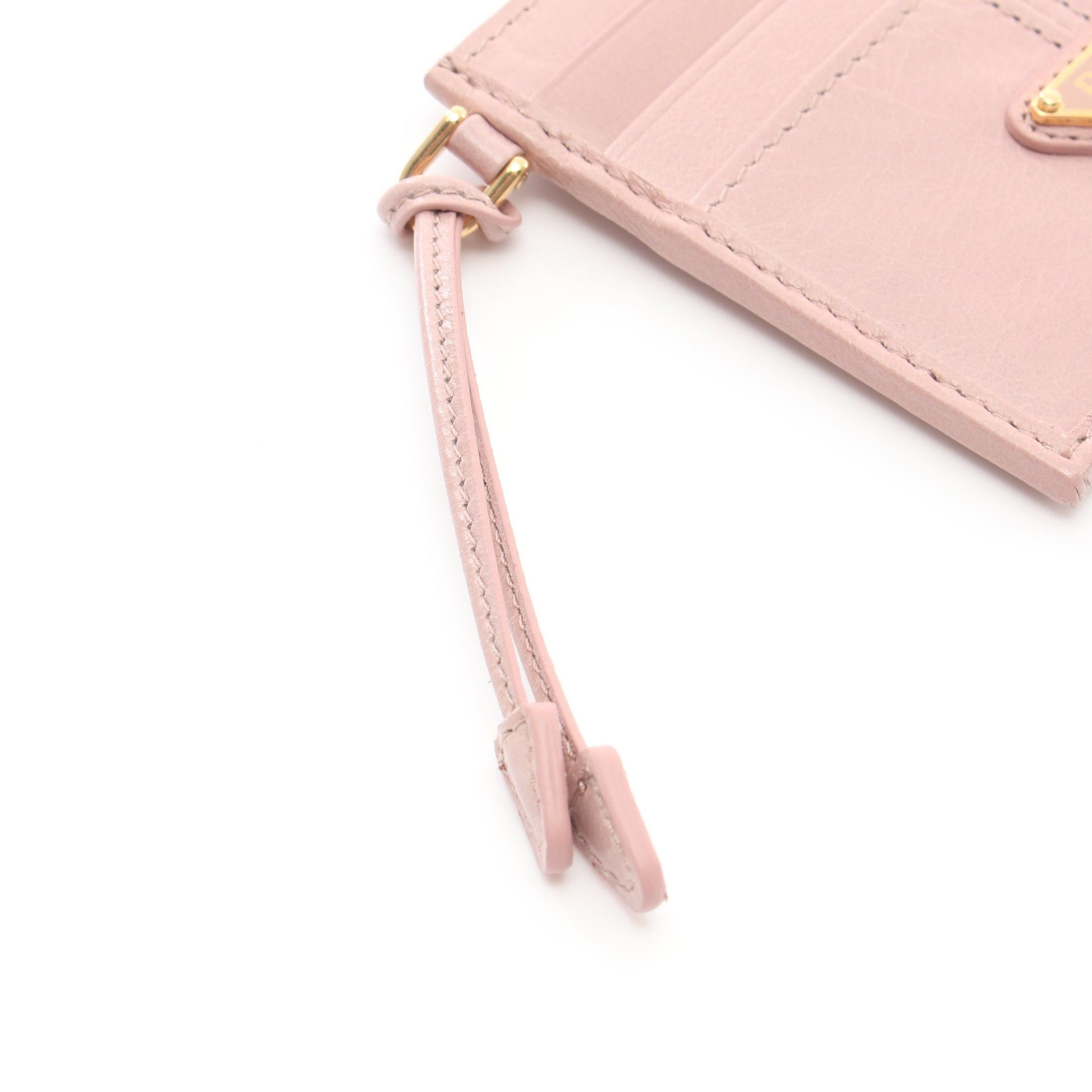 Prada Prada Soft Lux Card Case Lipstick Leather Dusty Pink Size ONE SIZE - 5 Thumbnail