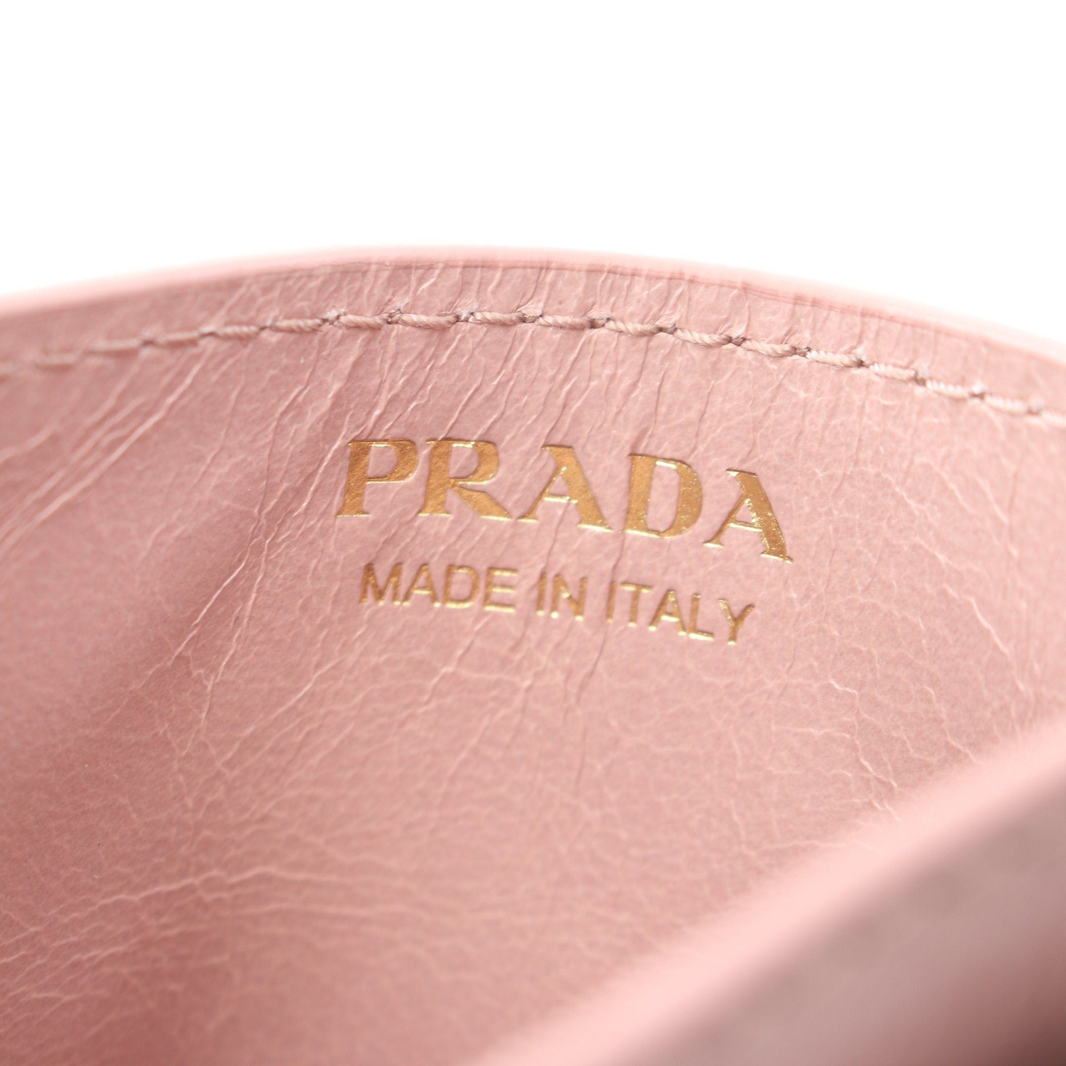 Prada Prada Soft Lux Card Case Lipstick Leather Dusty Pink Size ONE SIZE - 4 Thumbnail