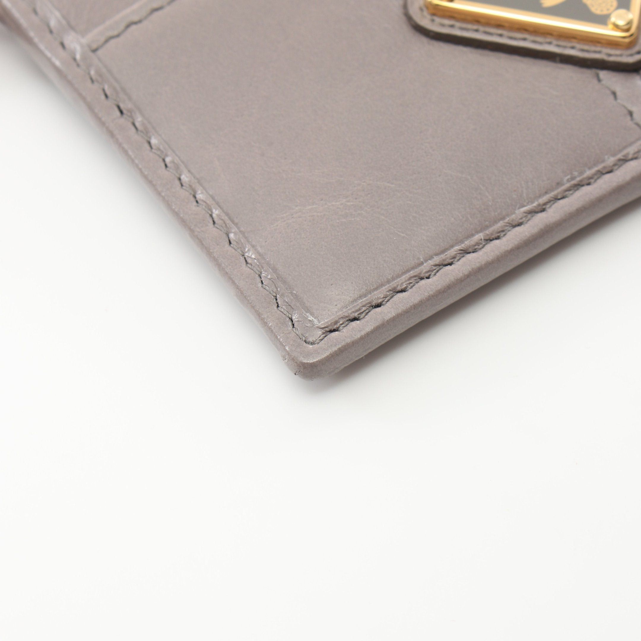 Prada Prada Soft Lux Card Case Leather Gray Size ONE SIZE - 5 Thumbnail