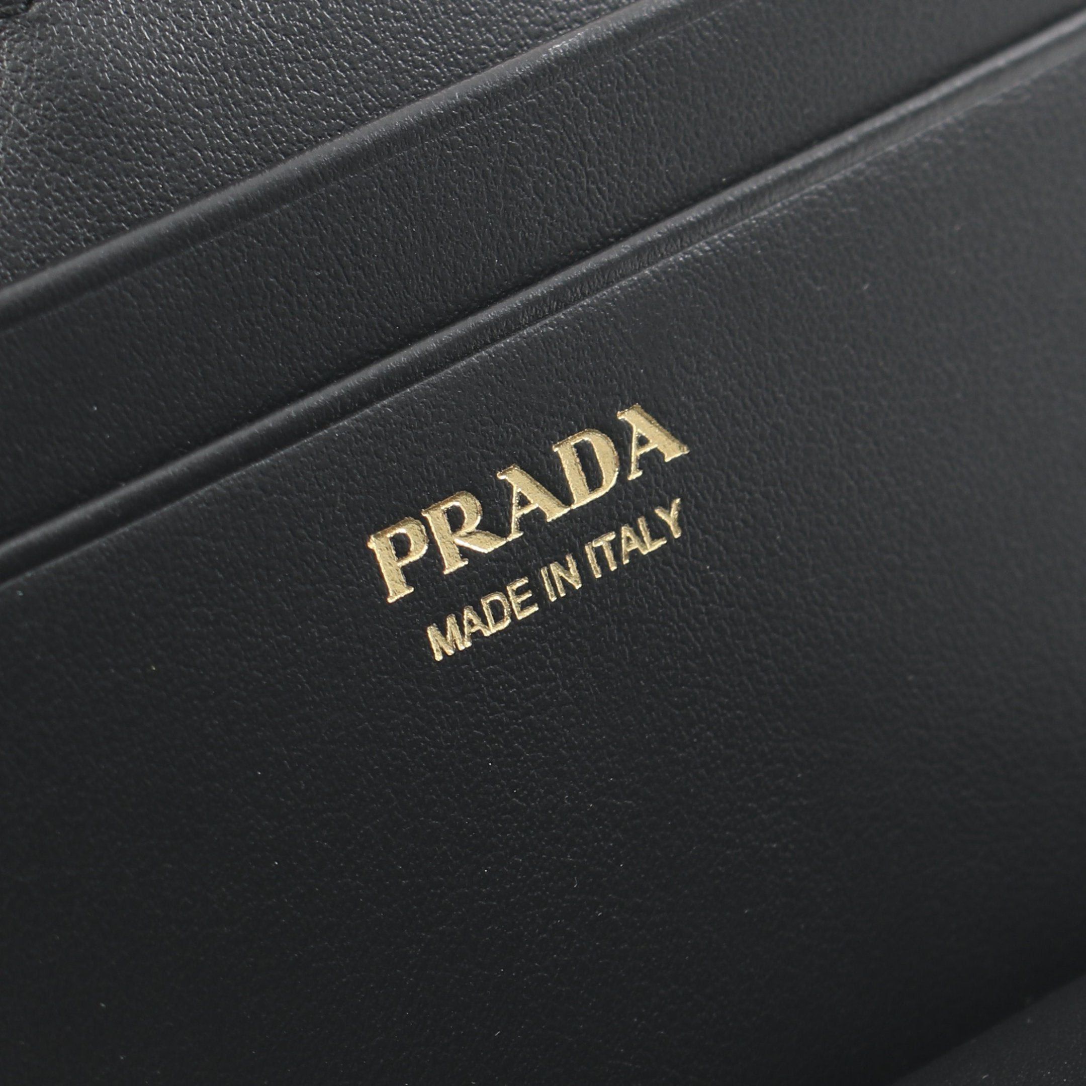 Prada Prada Saffiano Tab Lu Coin Purse Leather Black Size ONE SIZE - 5 Thumbnail