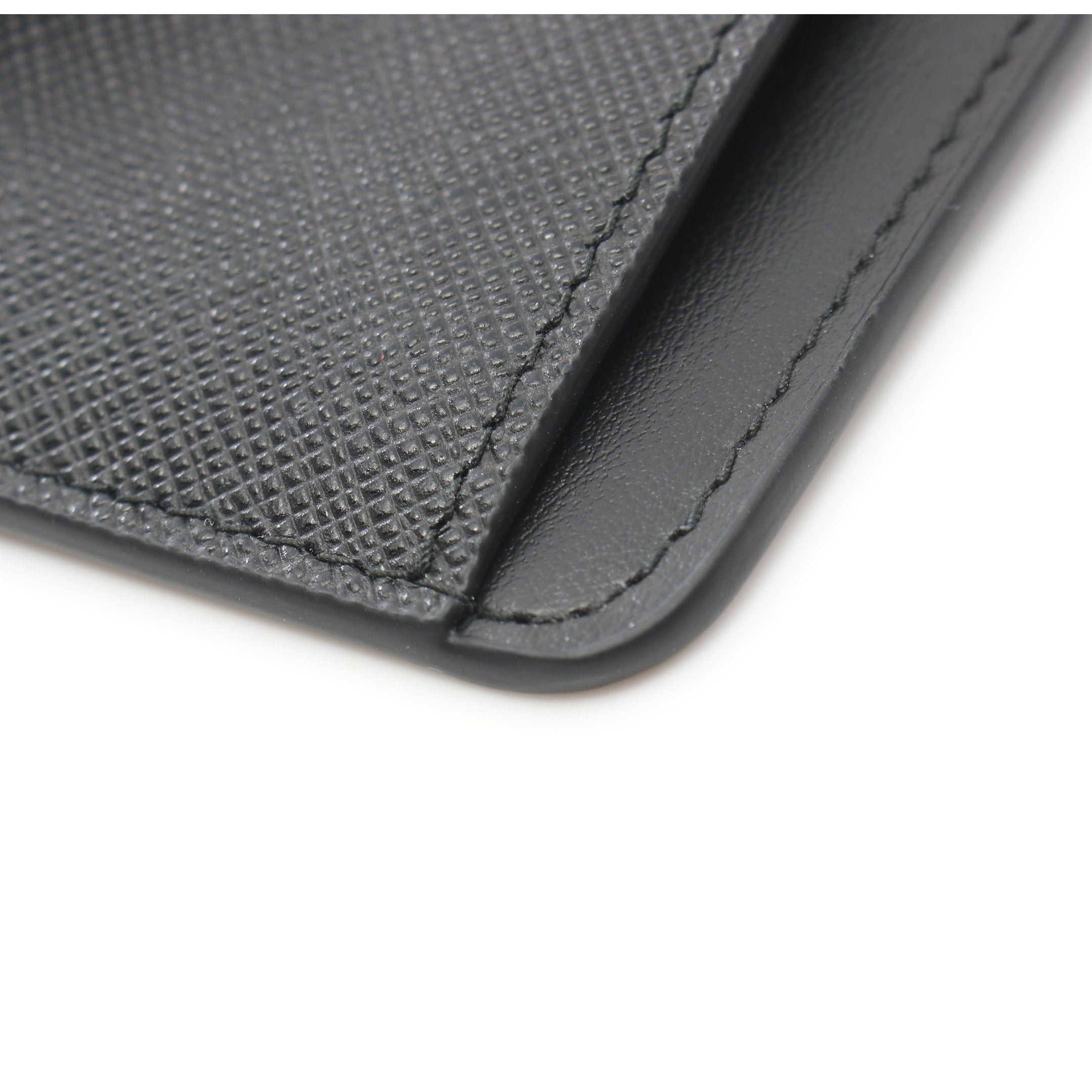 Prada Prada Saffiano Tab Lu Coin Purse Leather Black Size ONE SIZE - 6 Thumbnail