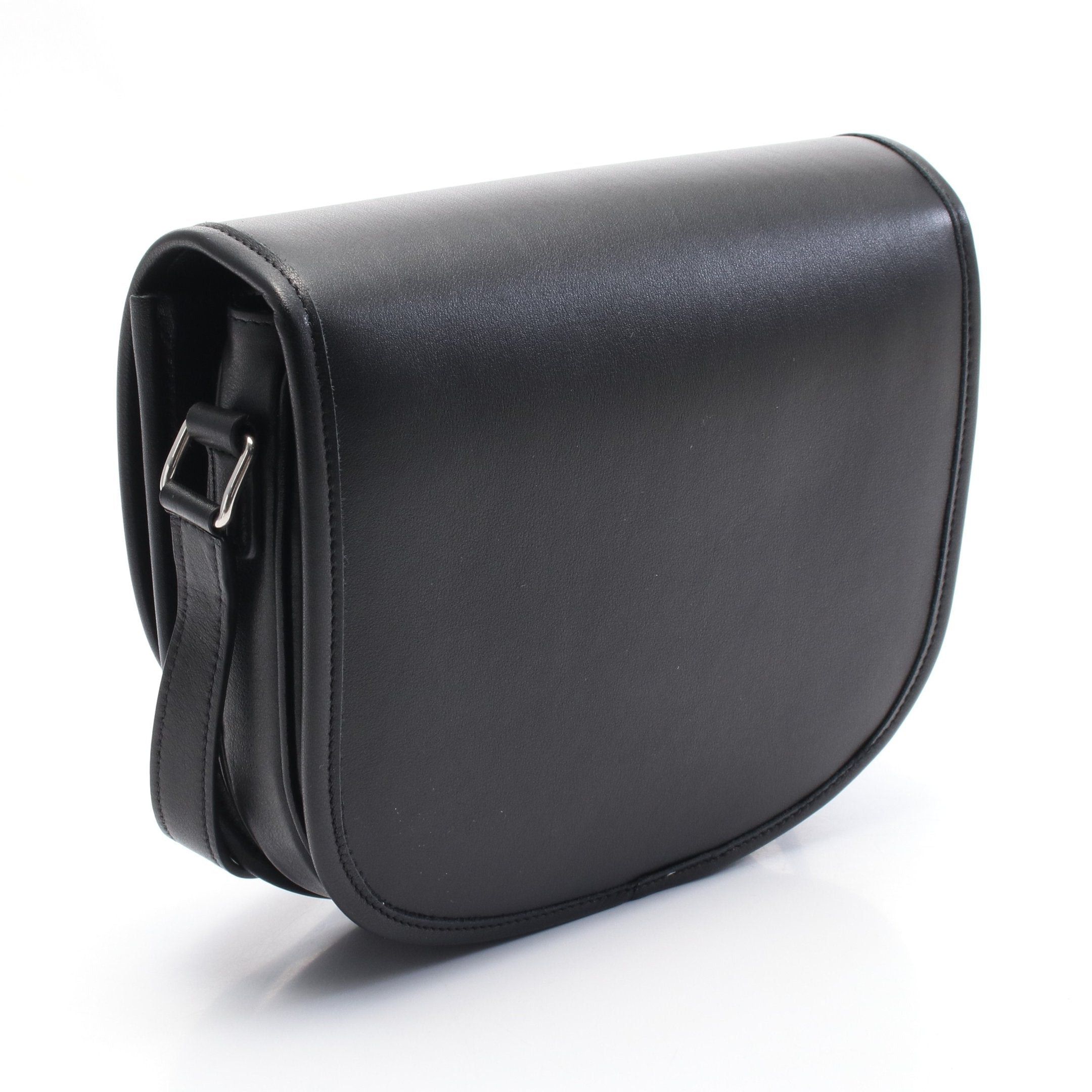 Celine Triomphe Shoulder Bag Leather Black