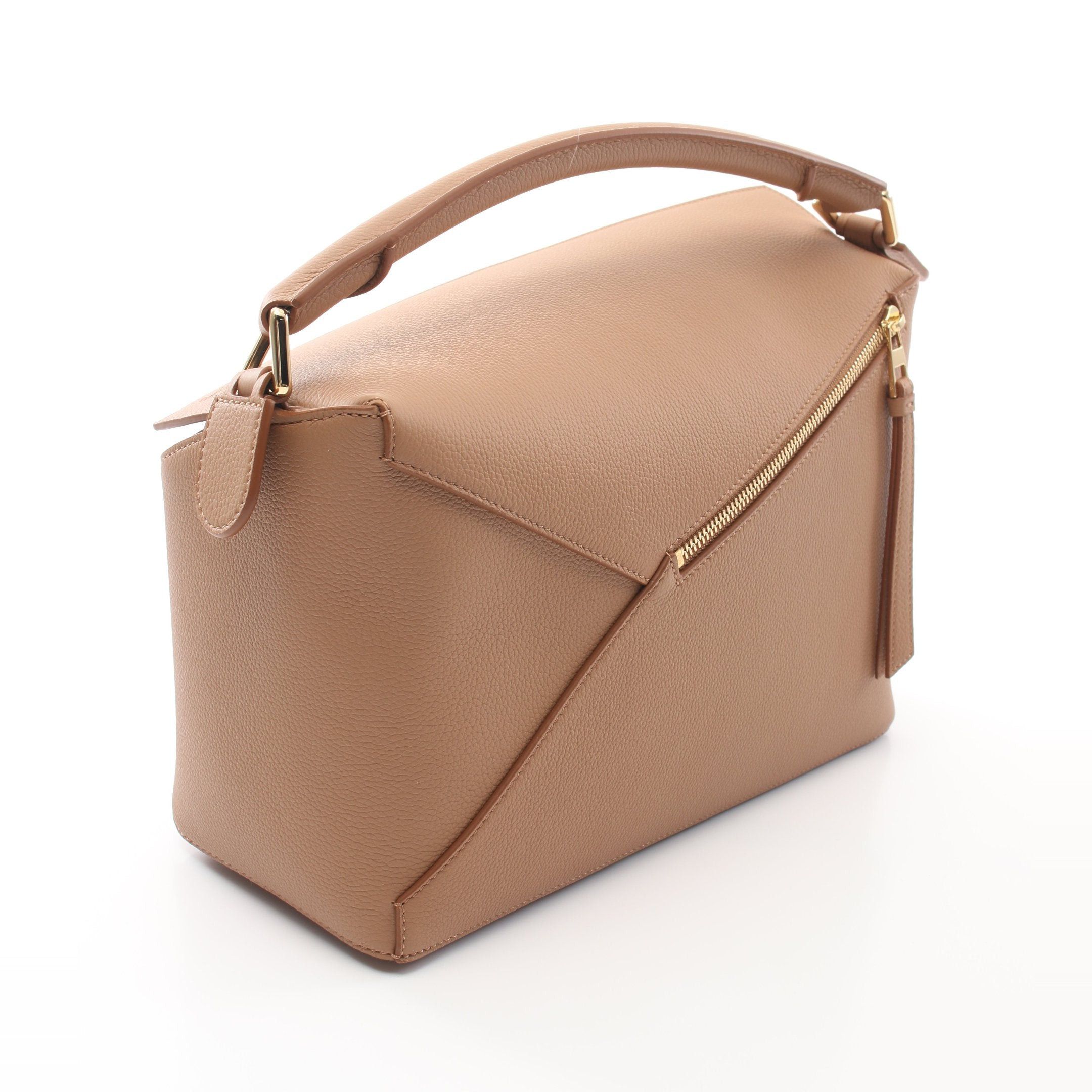 Loewe Loewe Puzzle Bag Medium Handbag Leather Light Brown Size ONE SIZE - 2 Thumbnail