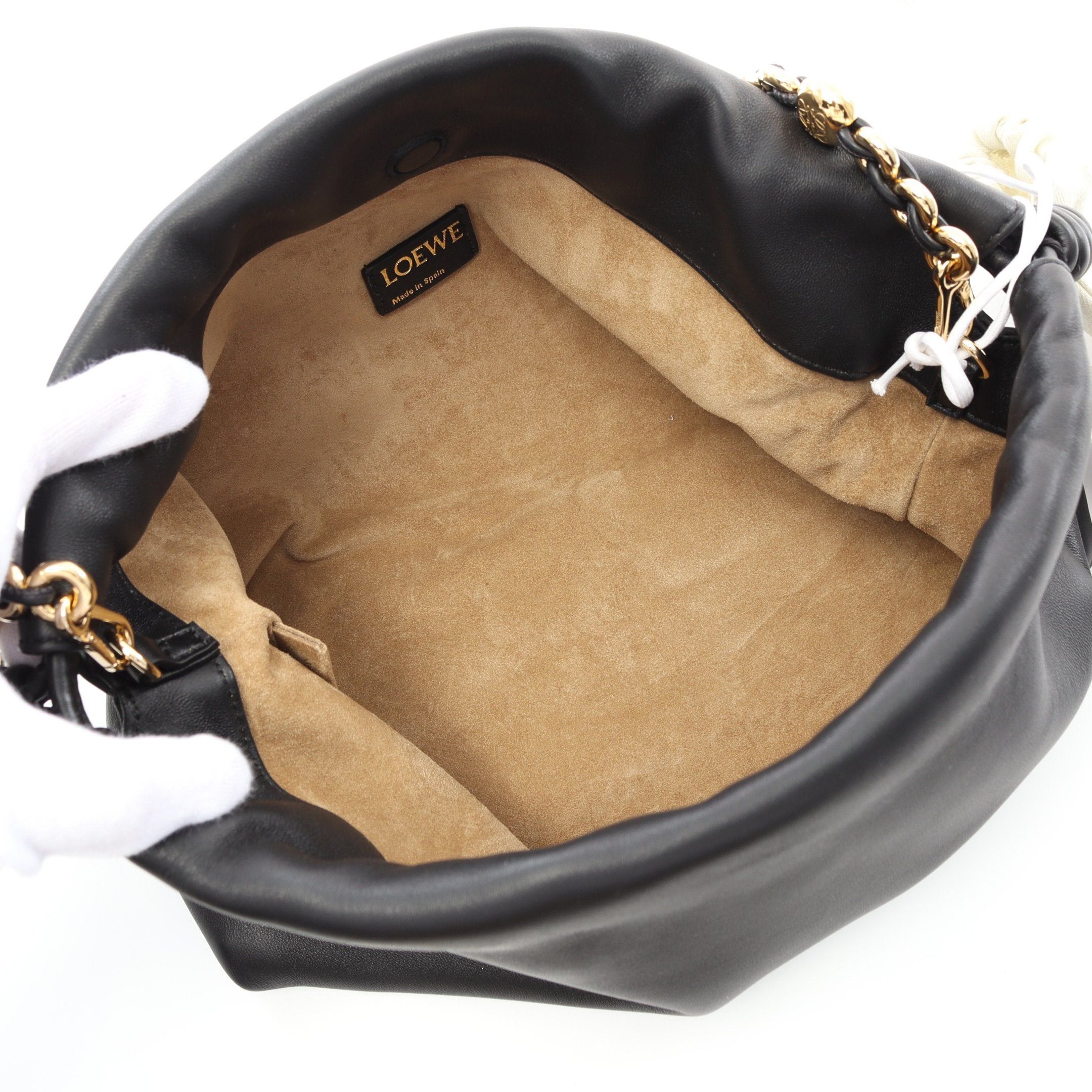 Loewe Loewe Flamenco Perth Chain Shoulder Bag Leather Black Size ONE SIZE - 3 Thumbnail