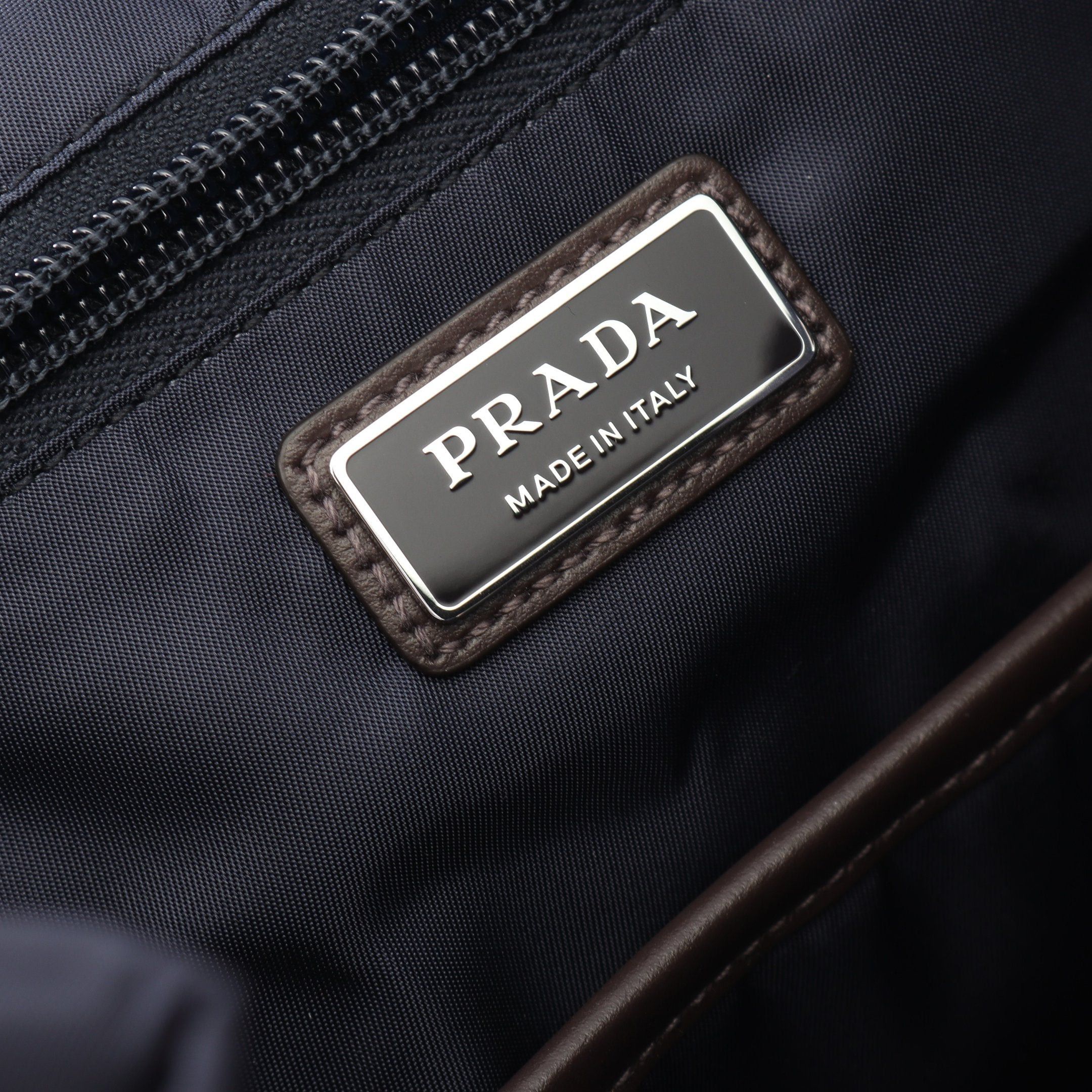 Prada Prada Backpack Rucksack Nylon Suede Navy Brown Size ONE SIZE - 4 Thumbnail
