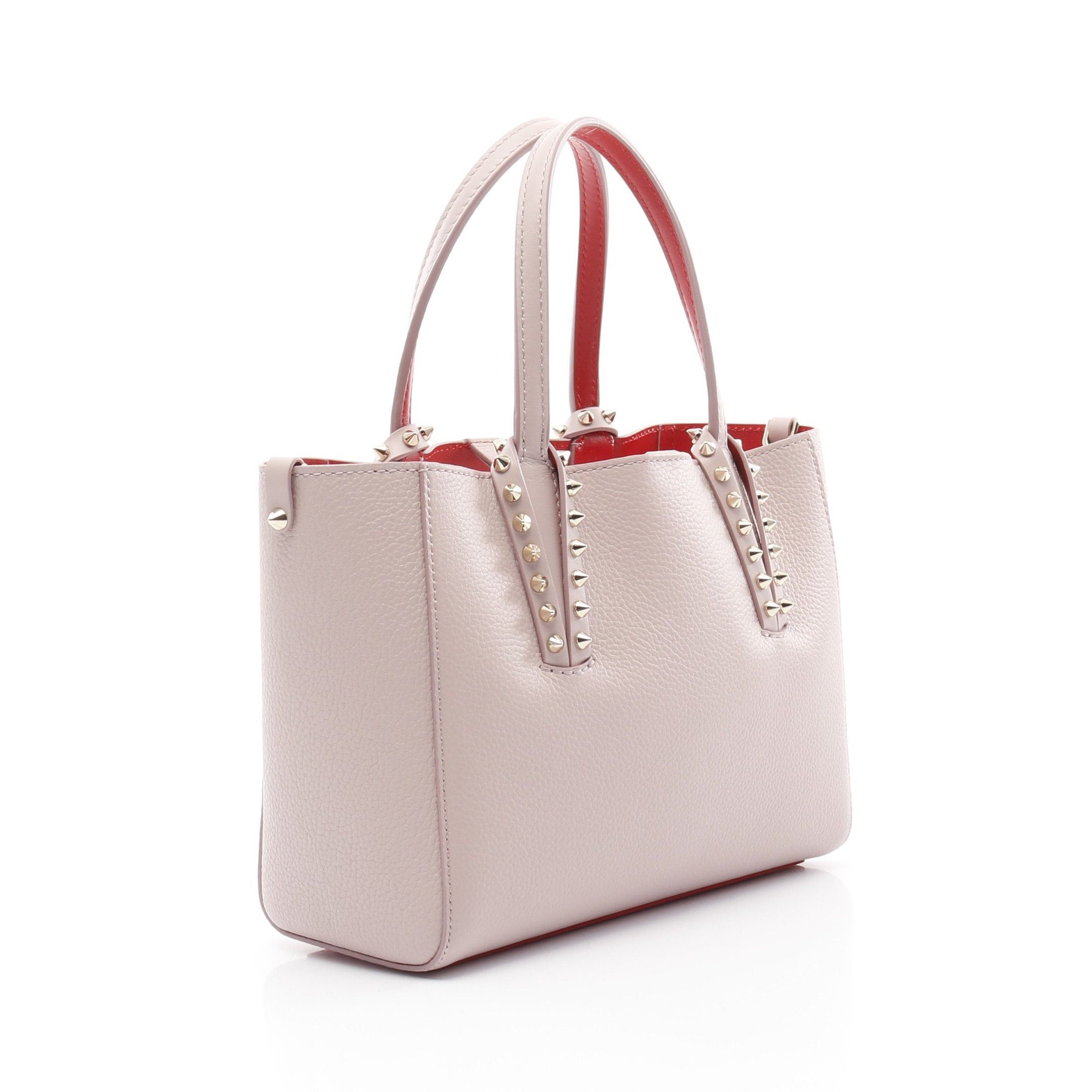 Christian Louboutin Christian Louboutin Cabata Mini Handbag Tote Bag Leather Light Pink Spike Studs Size ONE SIZE - 2 Thumbnail