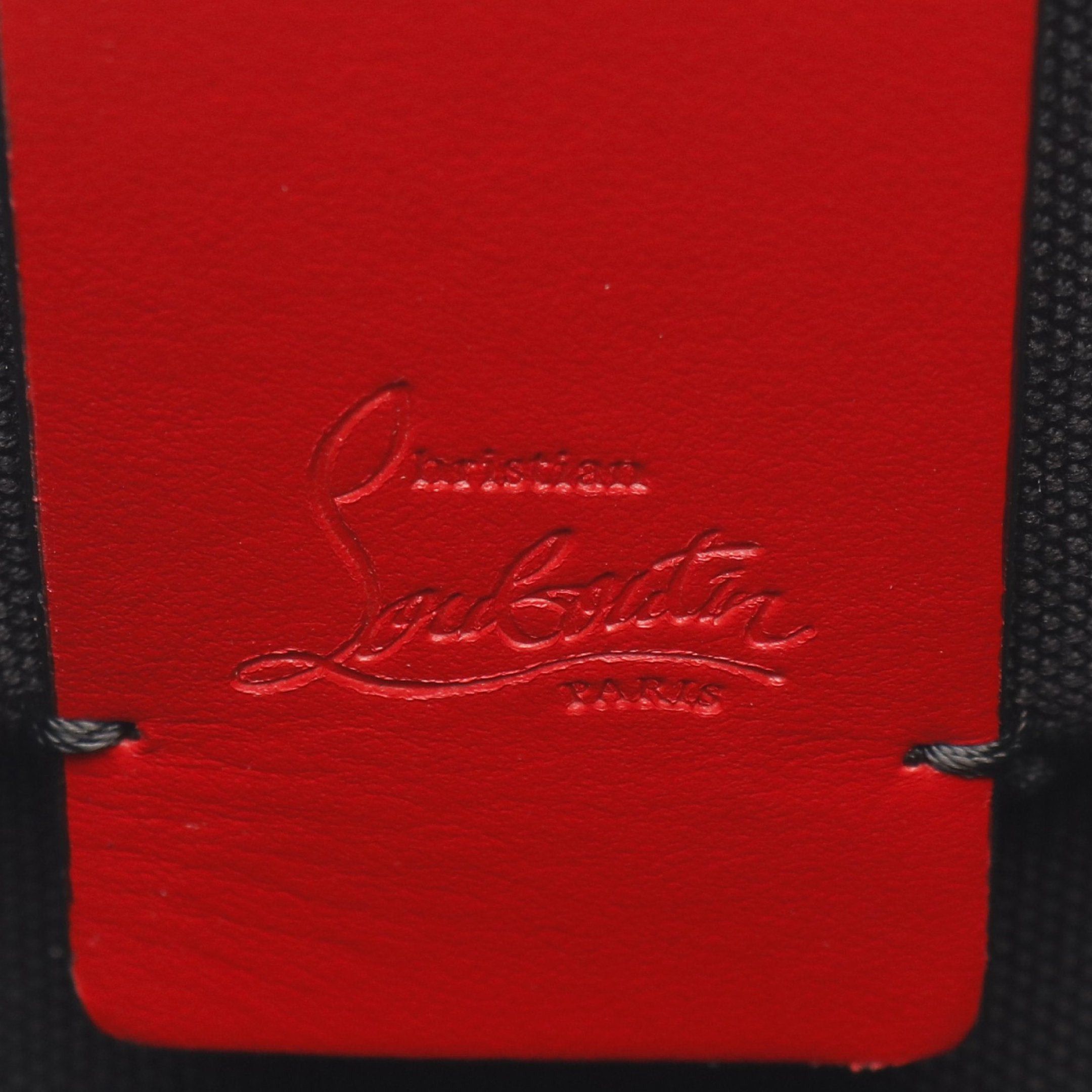Christian Louboutin Christian Louboutin Cabata Graffiti Handbag Tote Bag Canvas Leather Black Multicolor Spike Studs Size ONE SIZE - 4 Thumbnail