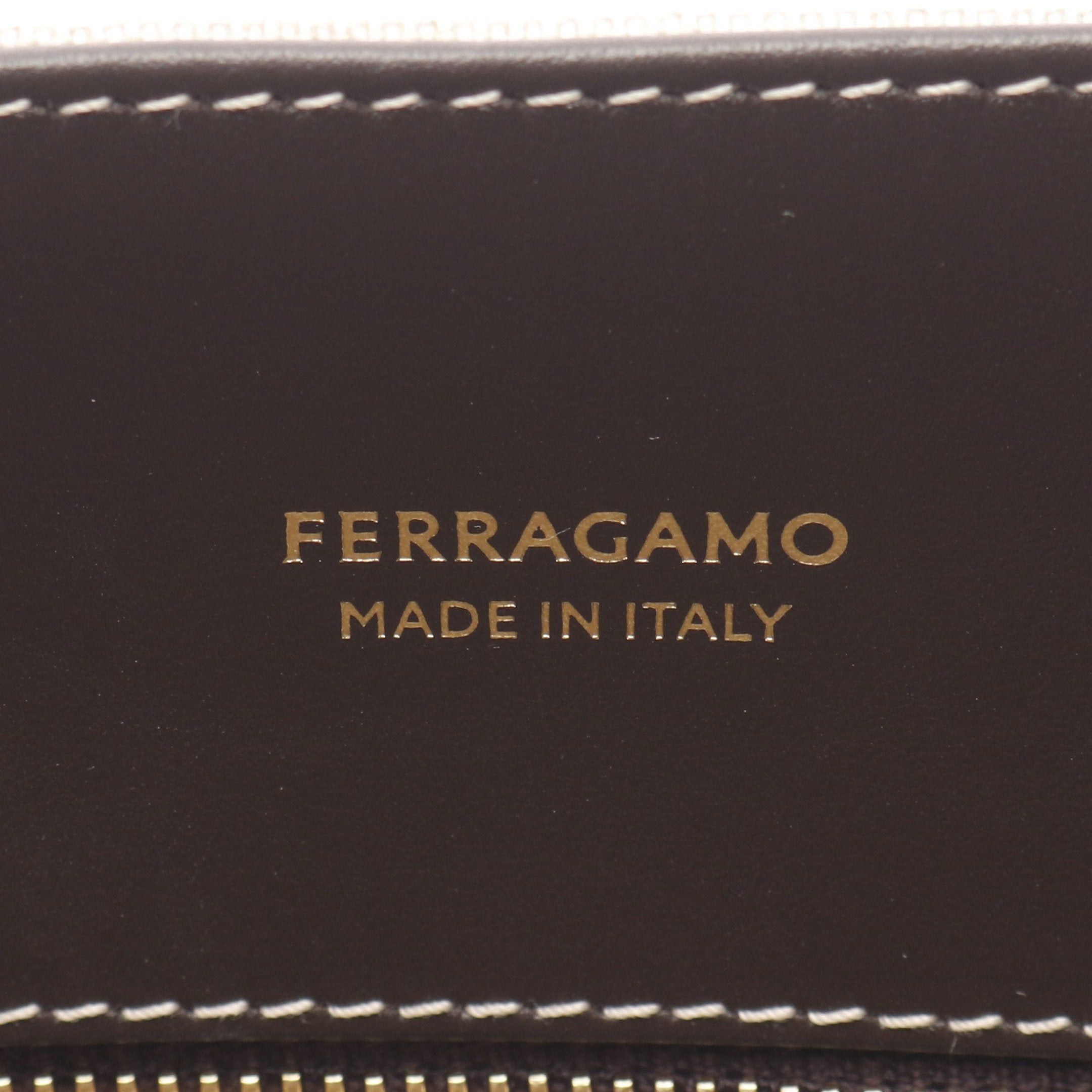 Salvatore Ferragamo Salvatore Ferragamo Handbag Tote Bag Embroidery Canvas Leather Beige Dark Brown Multicolor Size ONE SIZE - 4 Thumbnail