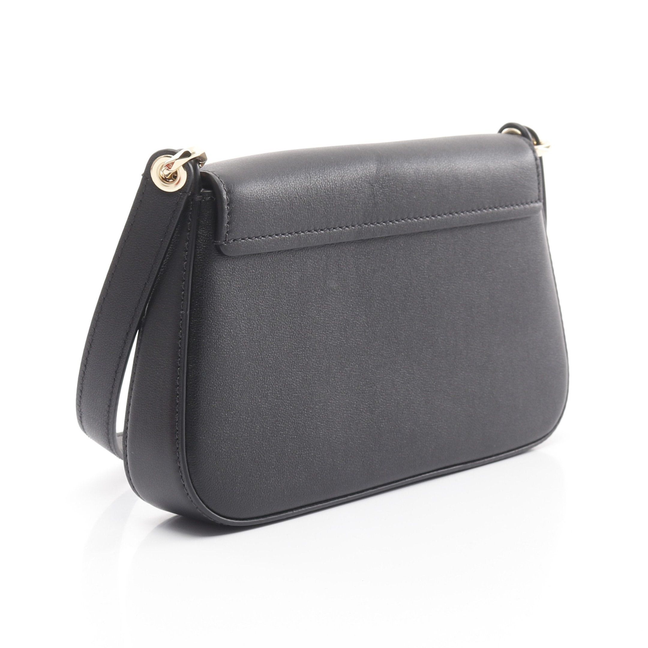 Valentino Valentino V Logo Shoulder Bag Leather Black Size ONE SIZE - 2 Thumbnail