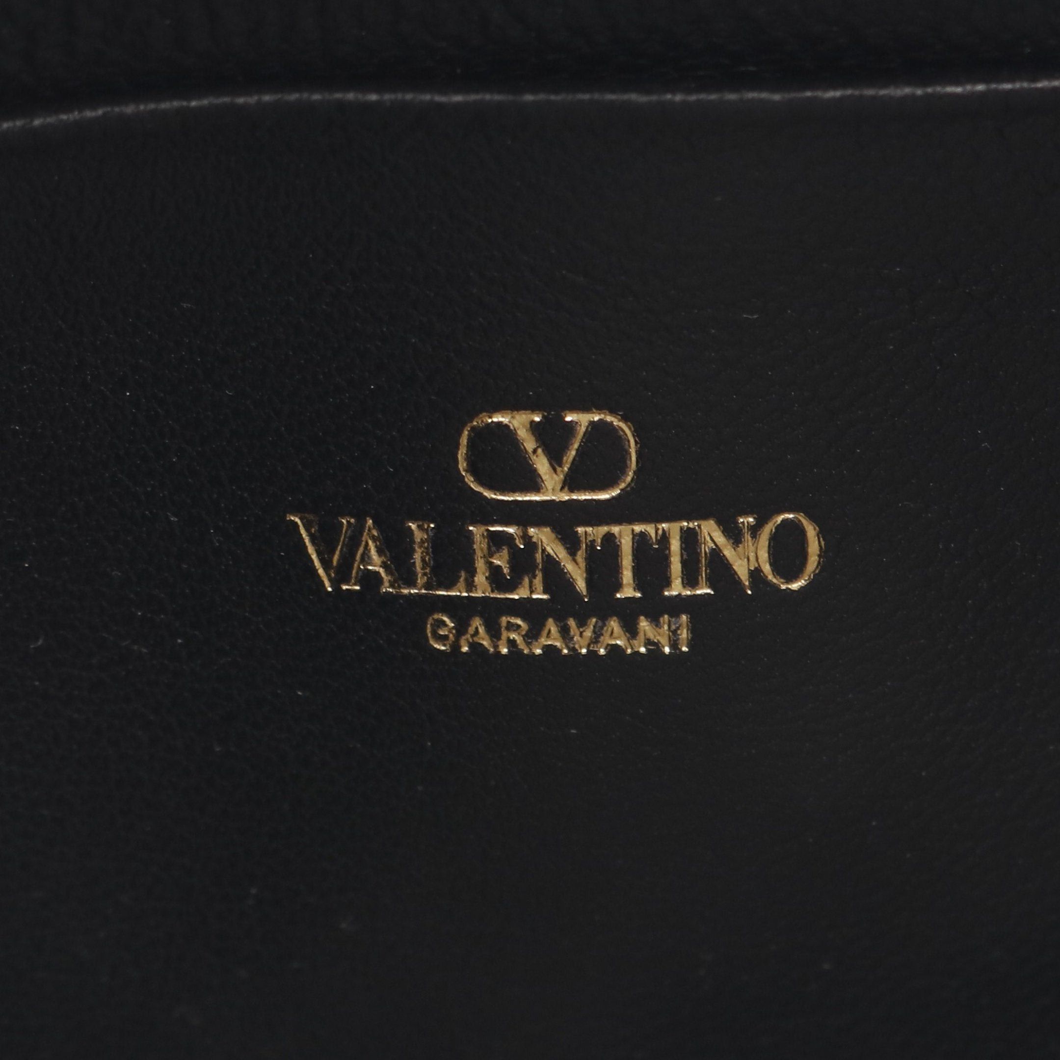 Valentino Valentino V Logo Shoulder Bag Leather Black Size ONE SIZE - 4 Thumbnail