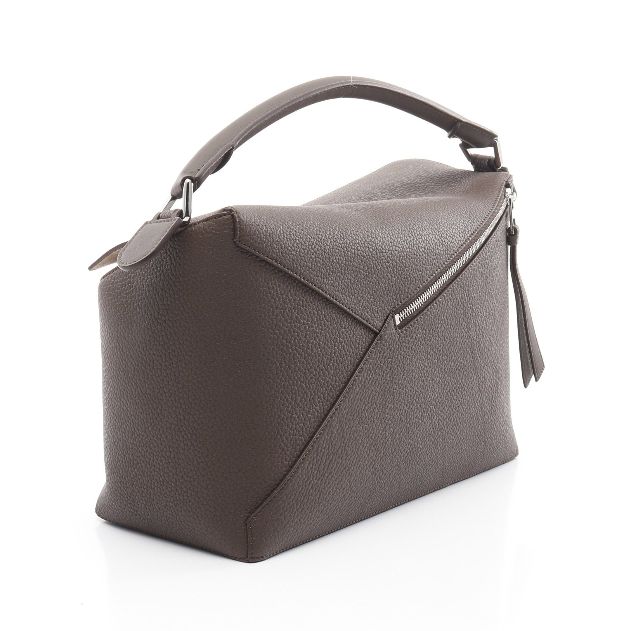 Loewe Loewe Puzzle Edge Large Handbag Leather Dark Brown Size ONE SIZE - 2 Thumbnail