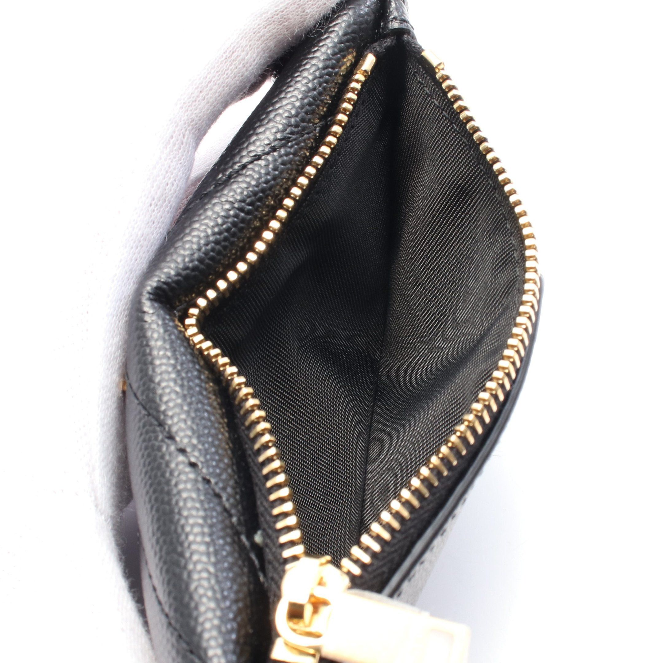 Yves Saint Laurent Yves Saint Laurent Monogram Fragment Coin Purse Card Case Leather Black Size ONE SIZE - 4 Thumbnail