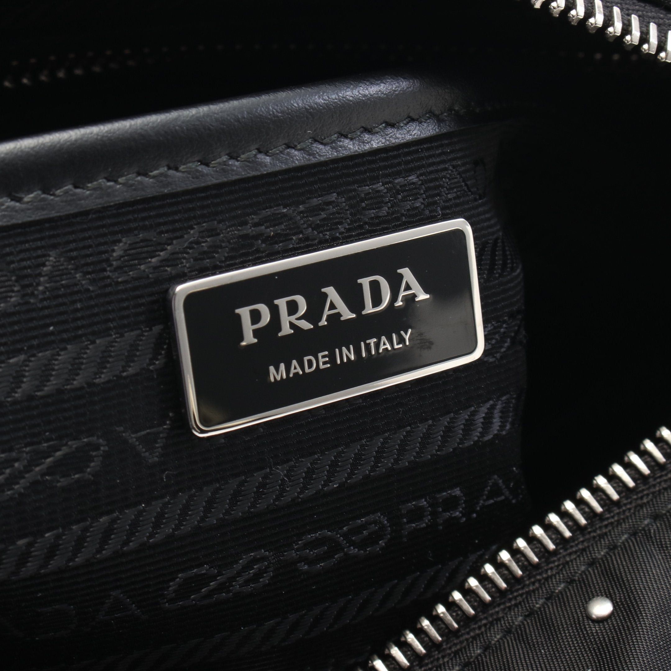 Prada Prada Re-Nylon Shoulder Bag Nylon Leather Black Studs Size ONE SIZE - 4 Thumbnail