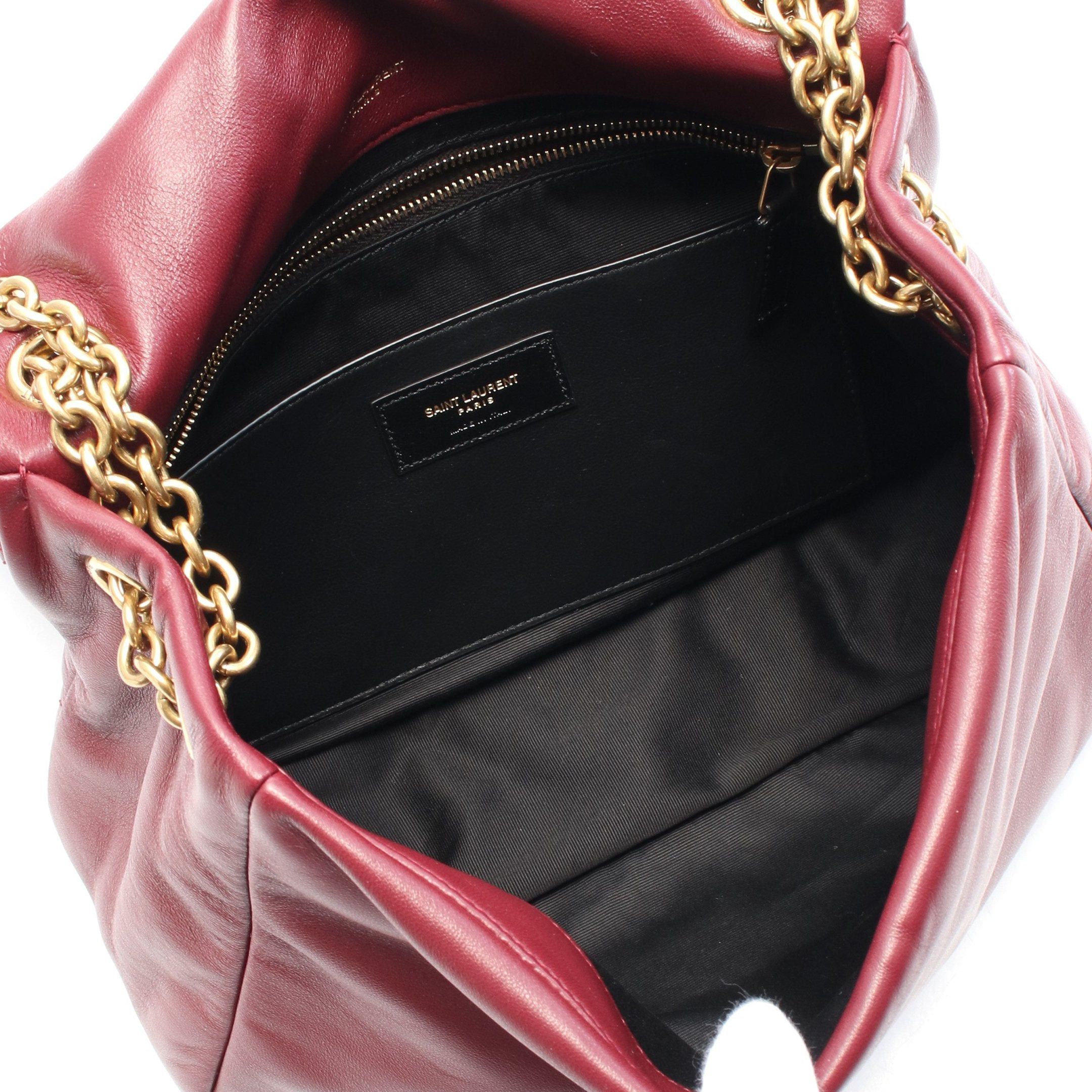 Yves Saint Laurent Yves Saint Laurent Chain Shoulder Bag Leather Bordeaux Size ONE SIZE - 3 Thumbnail