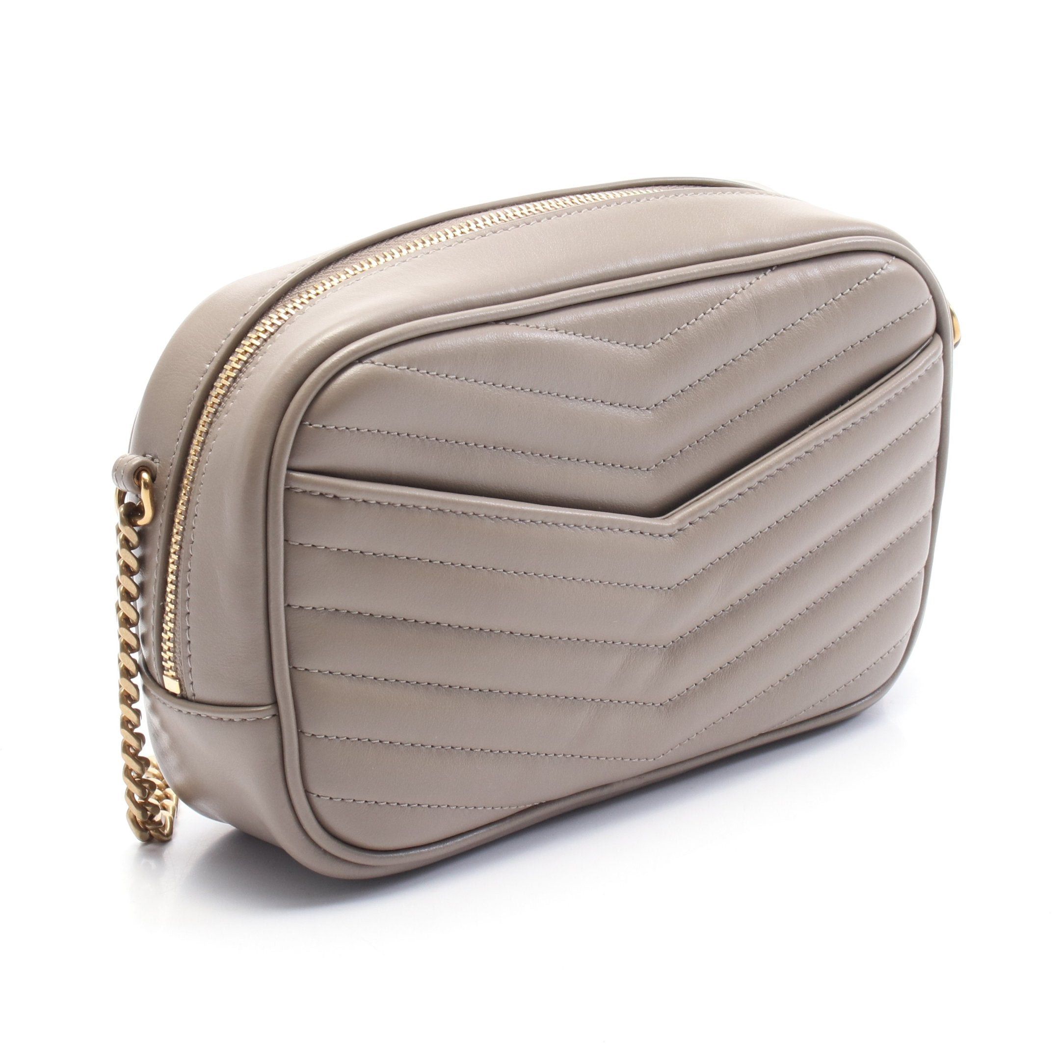 Yves Saint Laurent Yves Saint Laurent Lou Roux Mini Bag Chain Shoulder Leather Gray Beige Size ONE SIZE - 2 Thumbnail