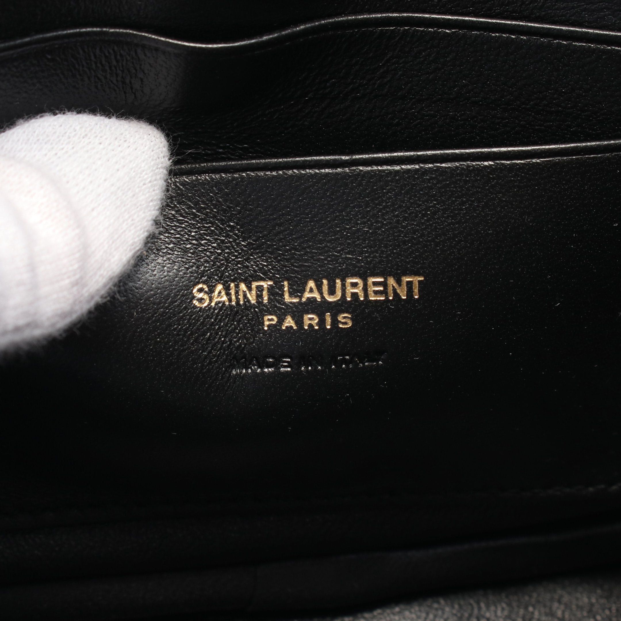 Yves Saint Laurent Yves Saint Laurent Lou Roux Mini Bag Chain Shoulder Leather Gray Beige Size ONE SIZE - 4 Thumbnail