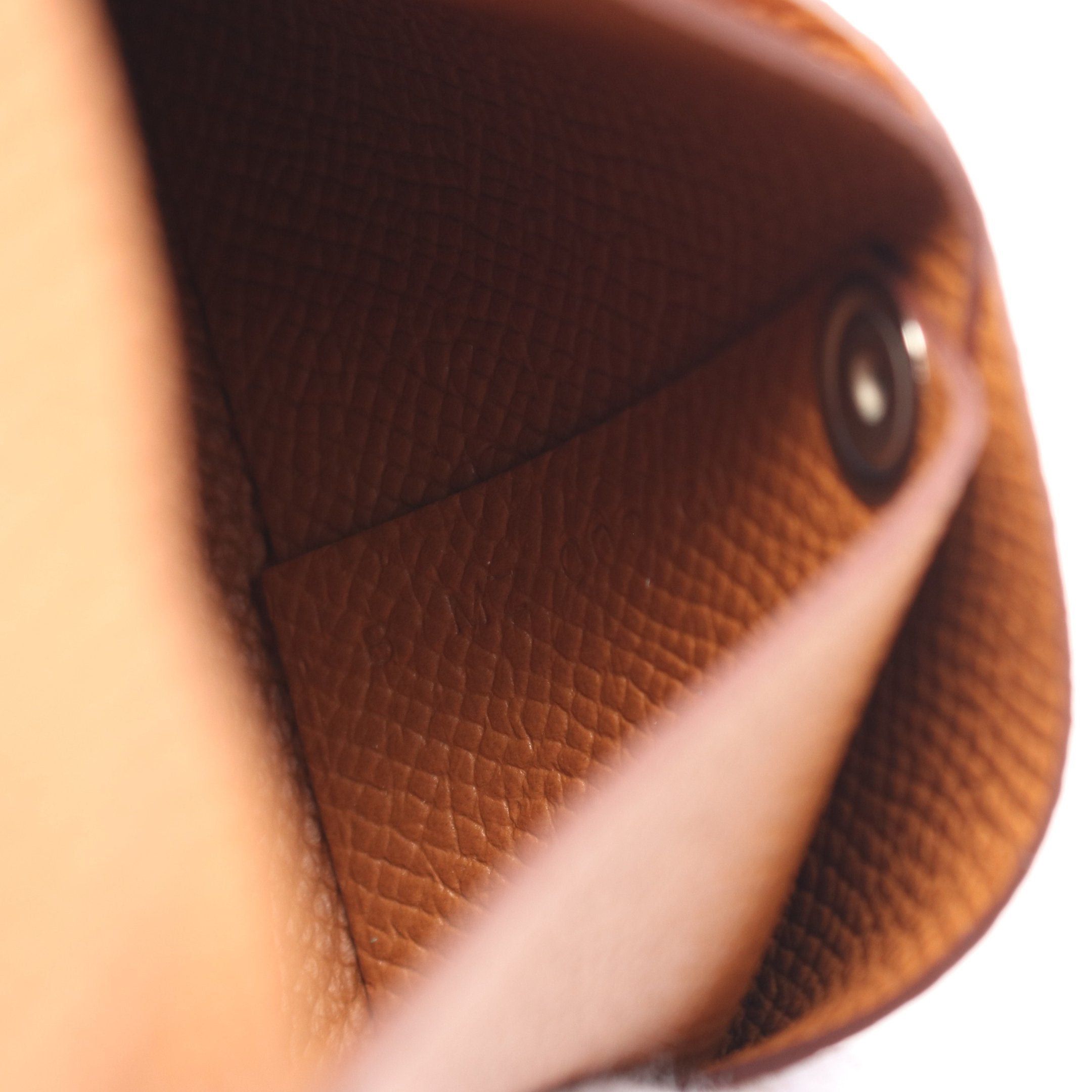 Hermes Hermes Bastia Gold Coin Purse Veau Epsom Brown Silver Hardware B Stamp Size ONE SIZE - 5 Thumbnail