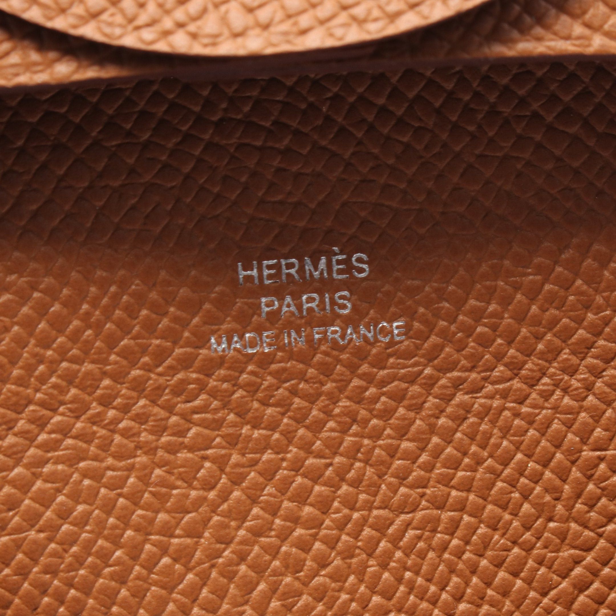 Hermes Hermes Bastia Gold Coin Purse Veau Epsom Brown Silver Hardware B Stamp Size ONE SIZE - 4 Thumbnail