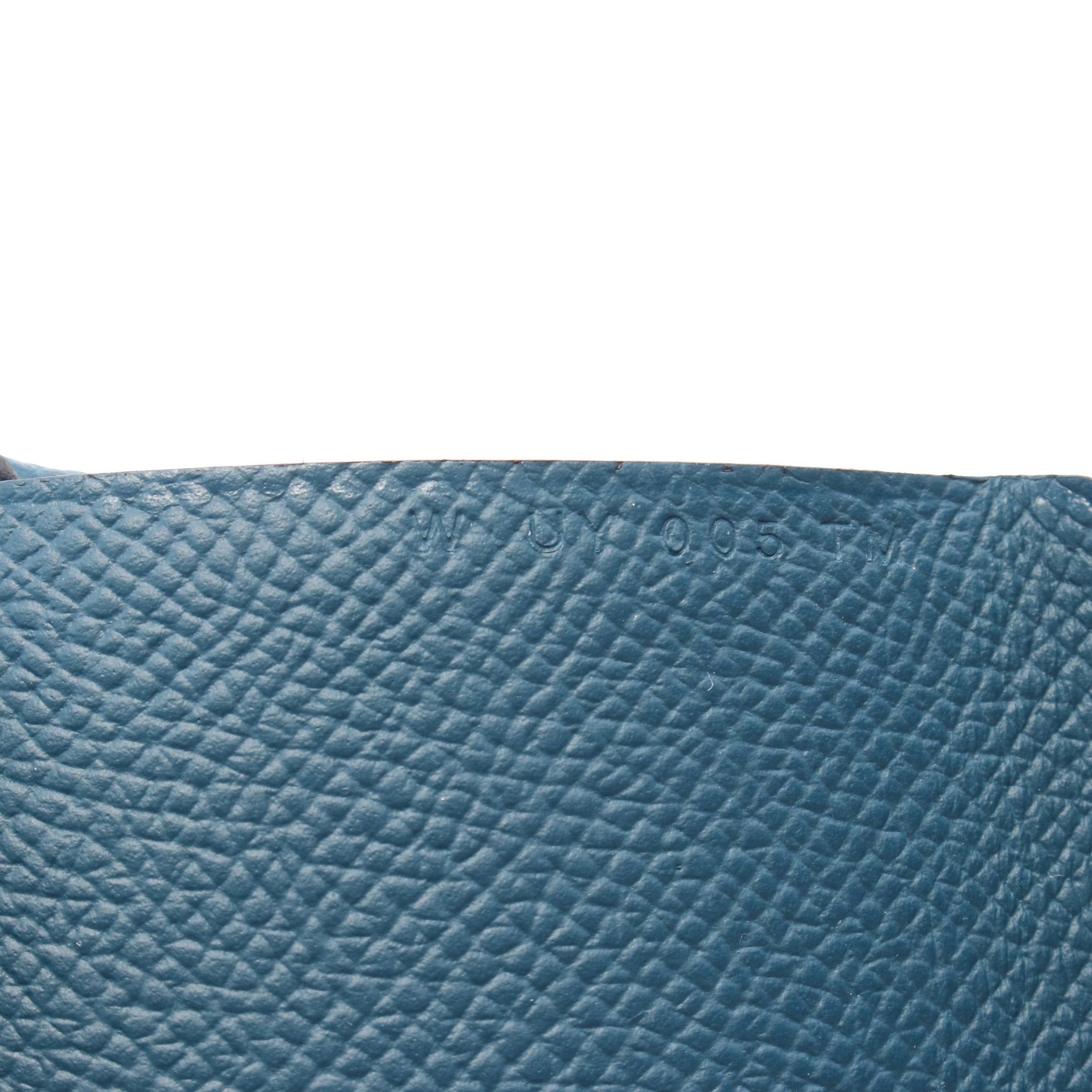 Hermes Hermes Calviduo Veil Bosphore Coin Purse Veau Epsom Blue Green Silver Hardware Double Engraved Size ONE SIZE - 5 Thumbnail