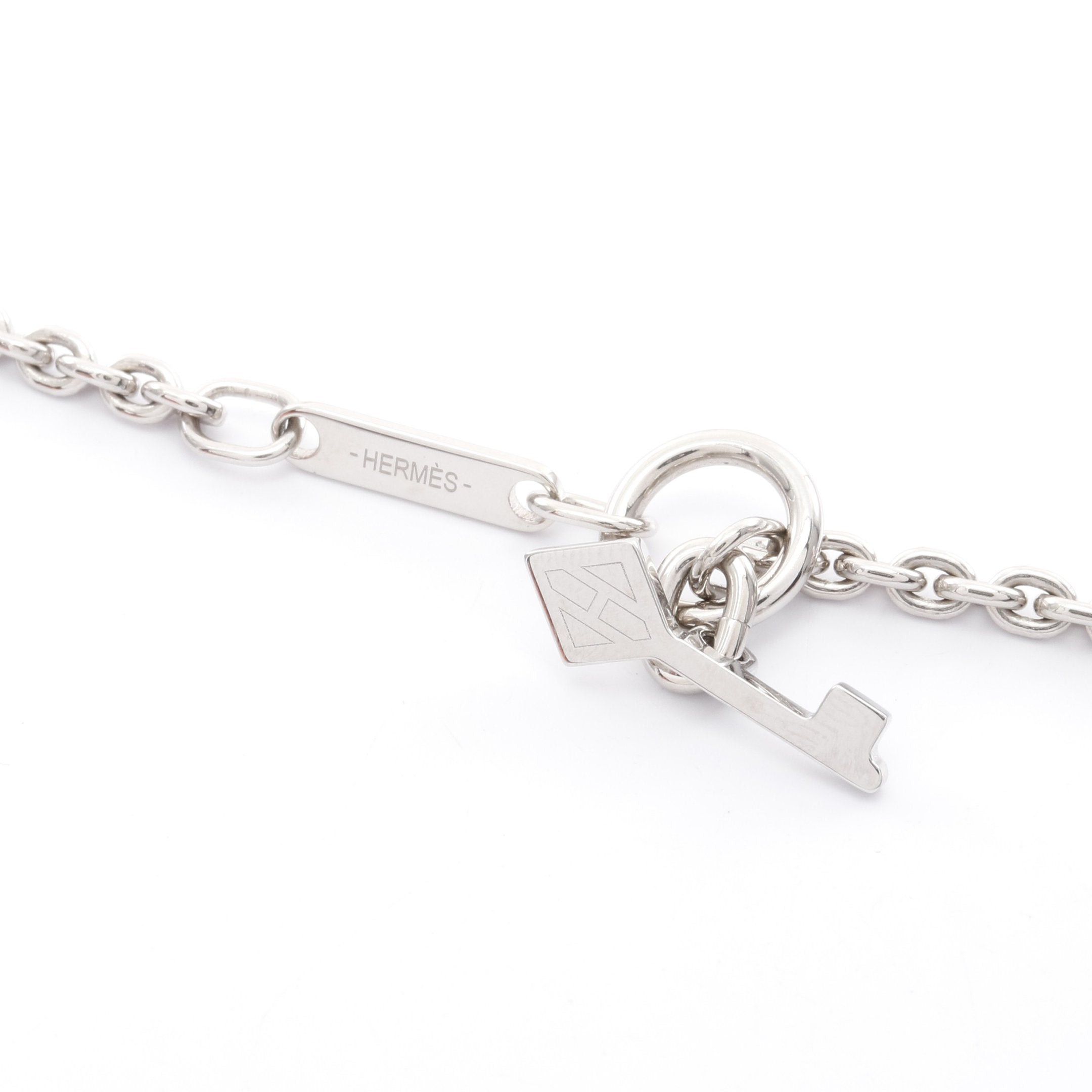Hermes Hermes Kure Cheval Necklace Silver Black Size ONE SIZE - 2 Thumbnail