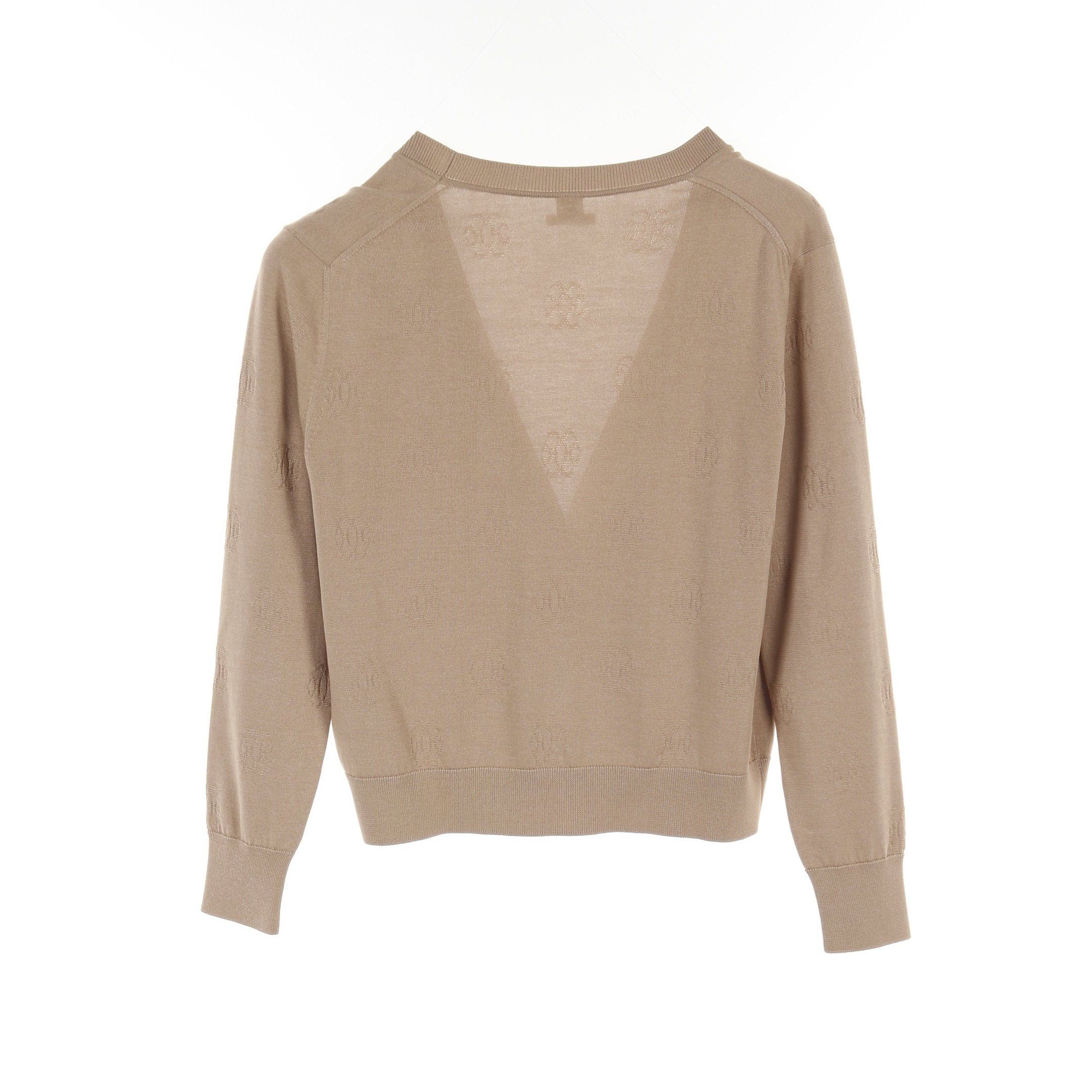 Hermes Hermes H Lift Cardigan Silk Cotton Beige Size ONE SIZE - 2 Thumbnail