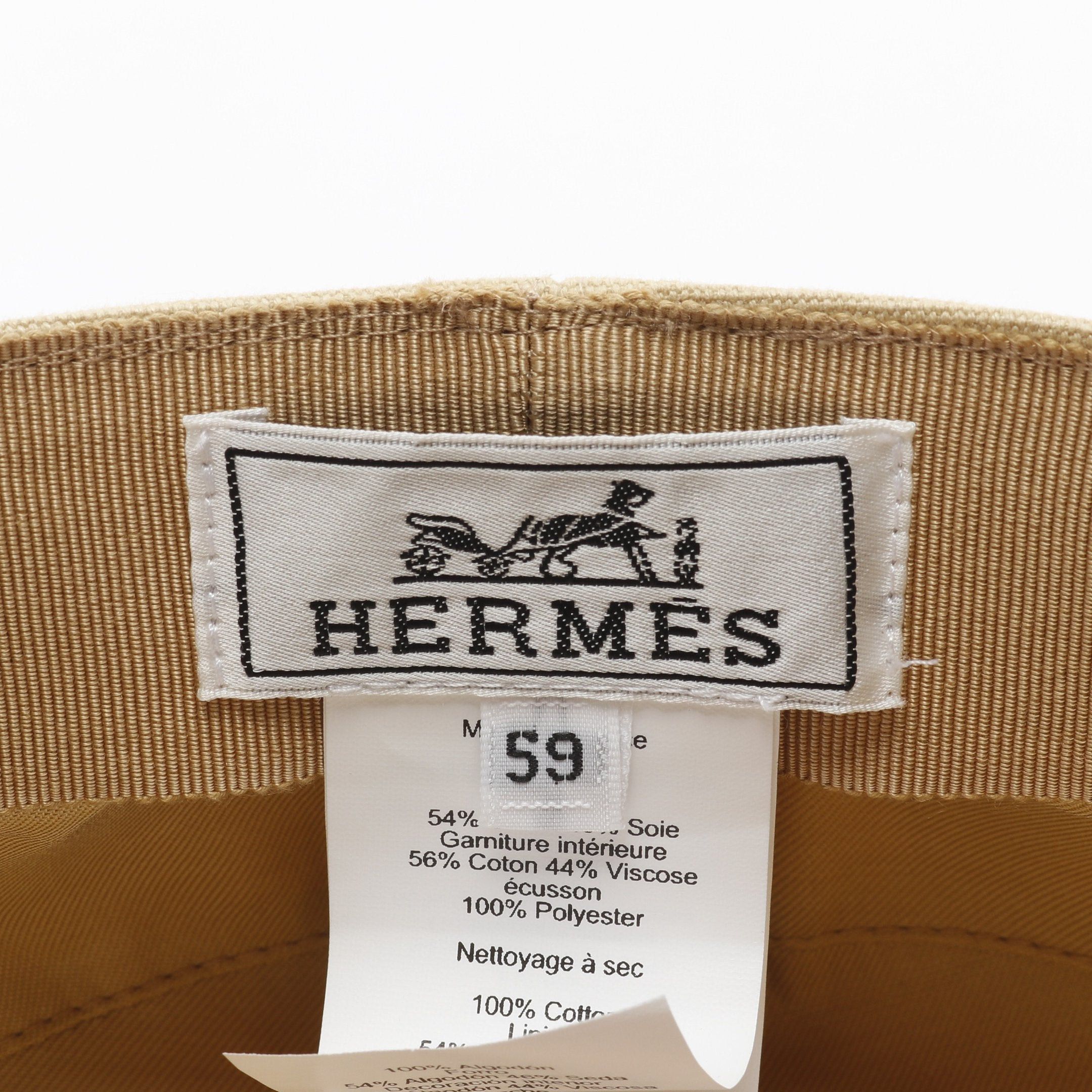 Hermes Hermes Julietta Seashell Casquette Cap Cotton Beige Size ONE SIZE - 4 Thumbnail