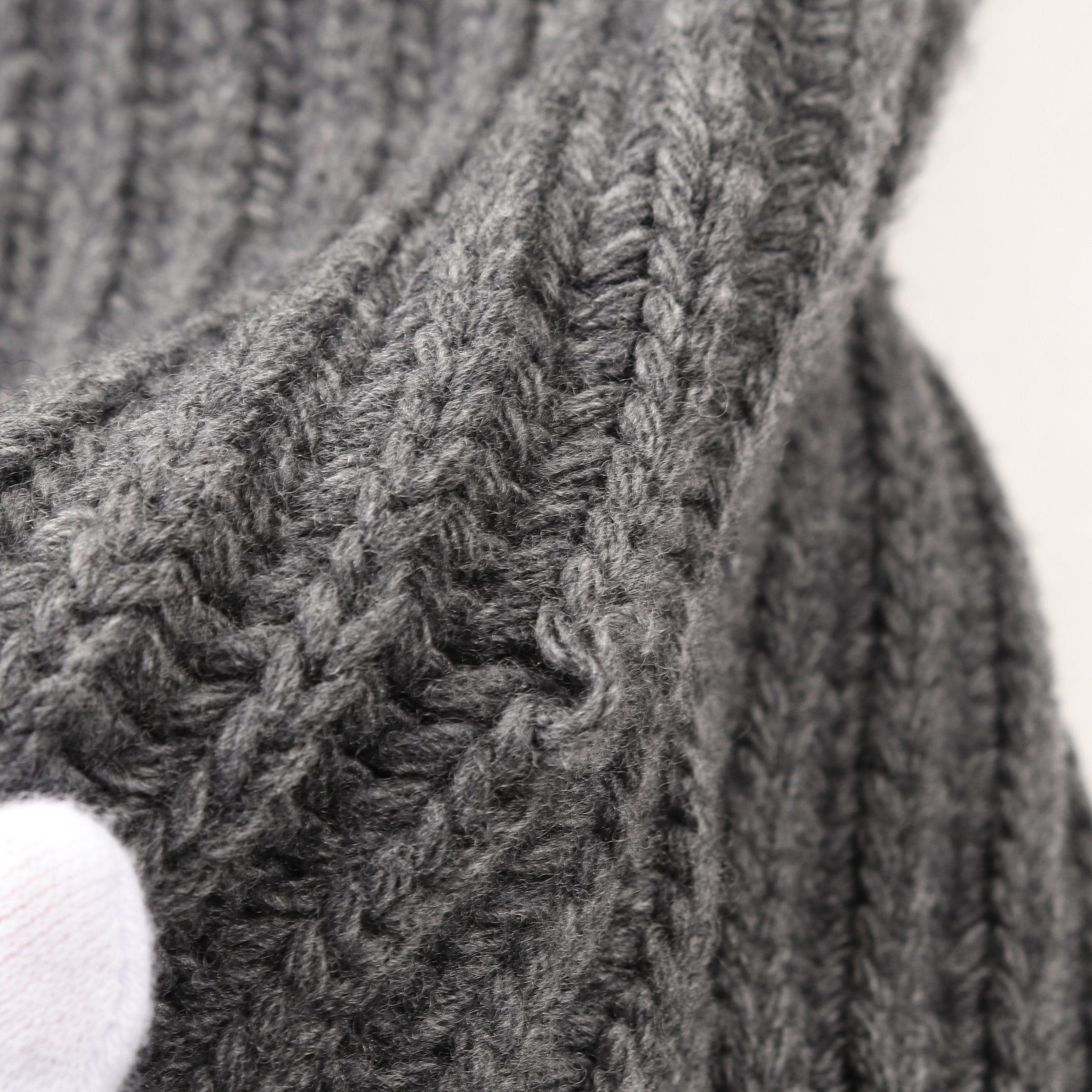 Prada Prada Re-Nylon Knit Wool Cashmere Nylon Gray Black Color-Block Size ONE SIZE - 9 Thumbnail